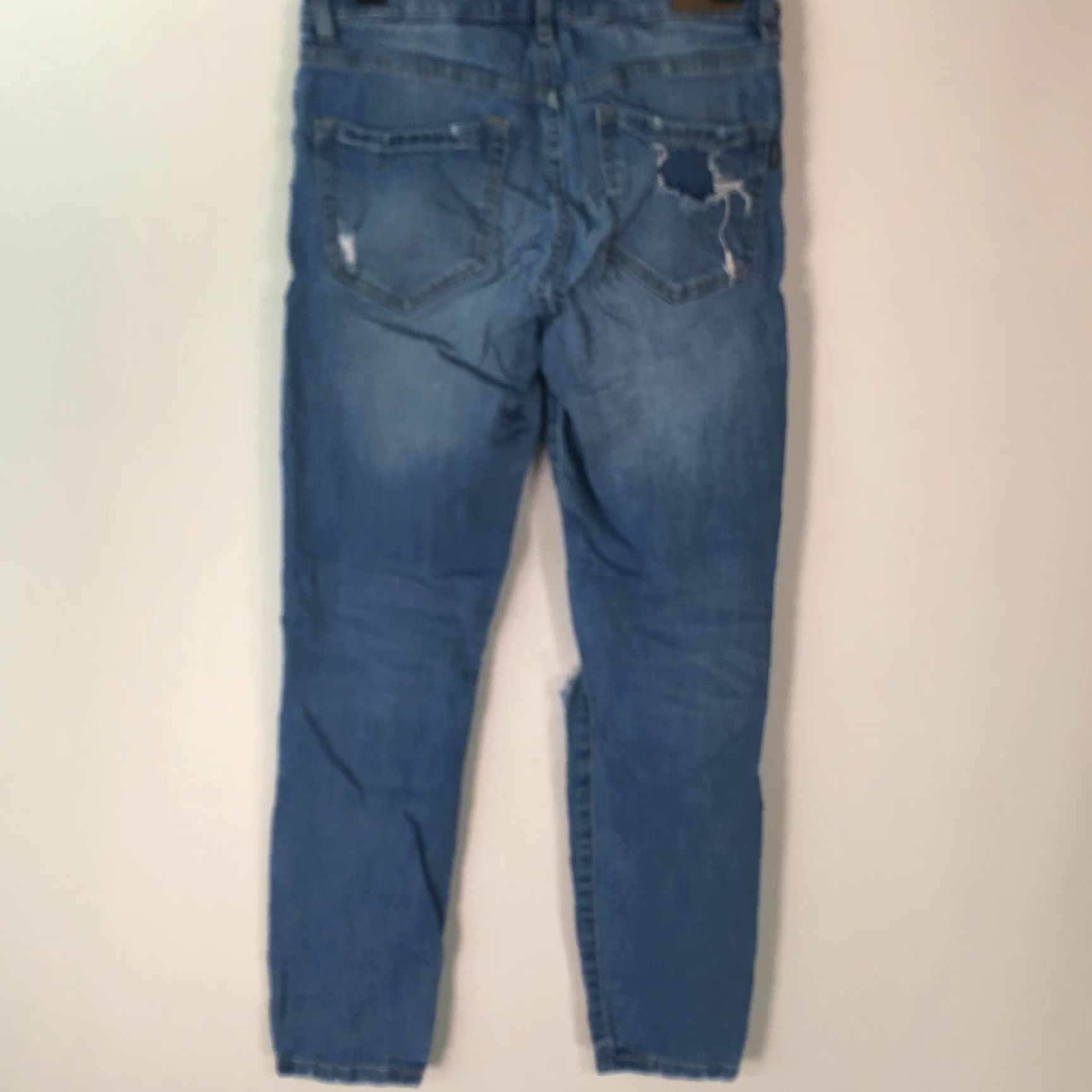 Garage Garage Jeans Skinny Distressed Blue Denim Ultra Low Rise 26x26 Juniors 1 Womens Size 25" / US 0 / IT 36 - 2 Thumbnail