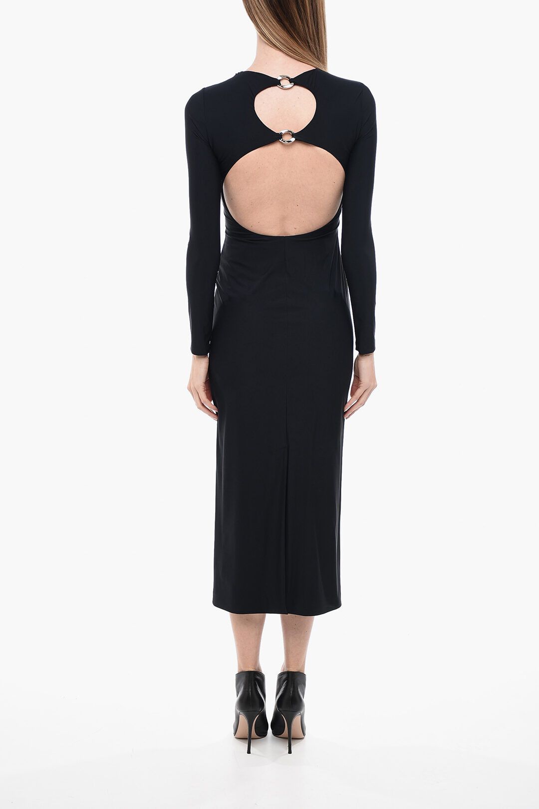 Burberry og1mm1225 Cut-out Corinne Sheath Dress in Black Size XS / US 0-2 / IT 36-38 - 2 Thumbnail