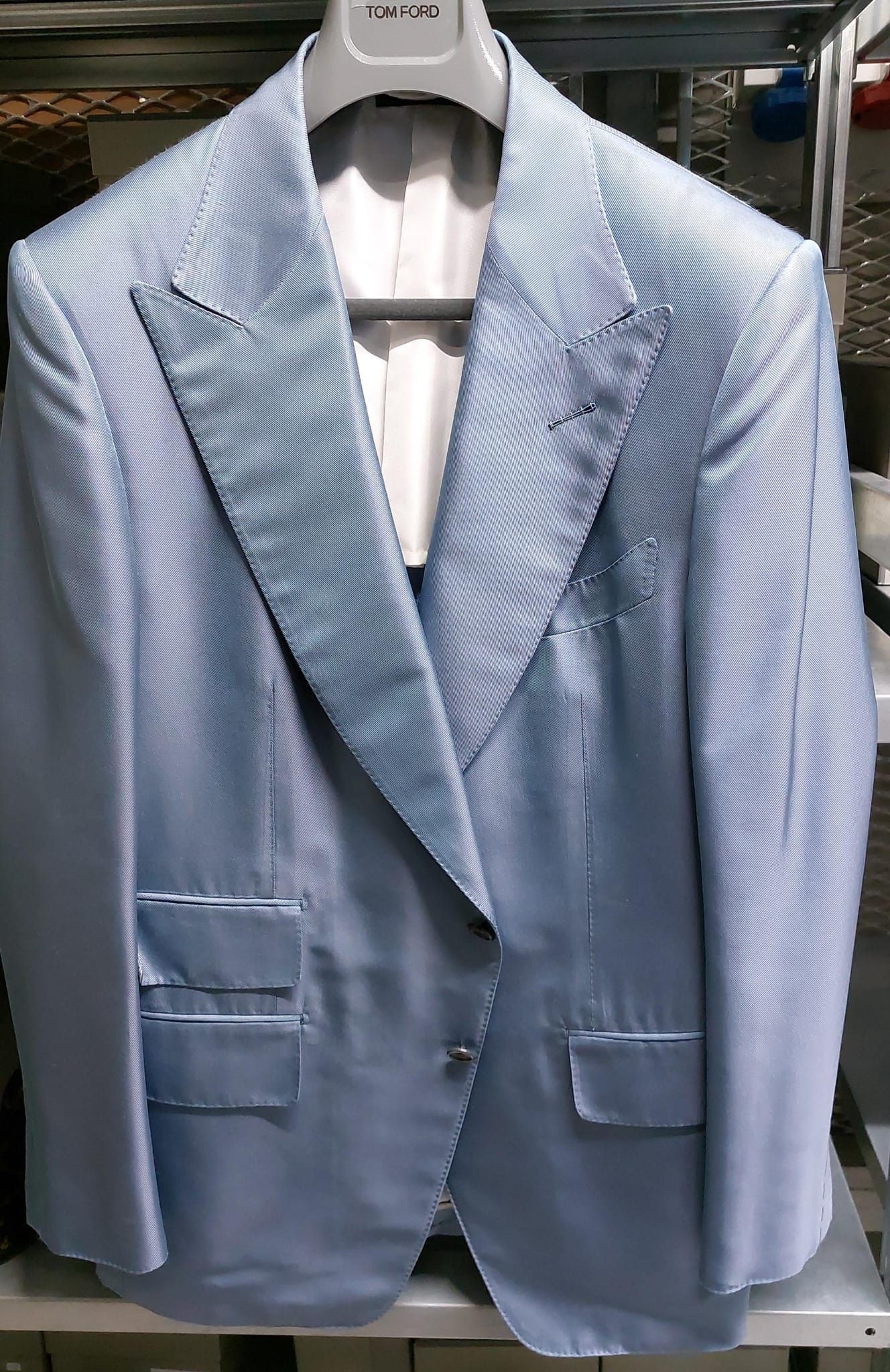 image of Tom Ford O1Loc1C0124 15Ml40 Jacket Sb In Artic Blue, Men's (Size XL)