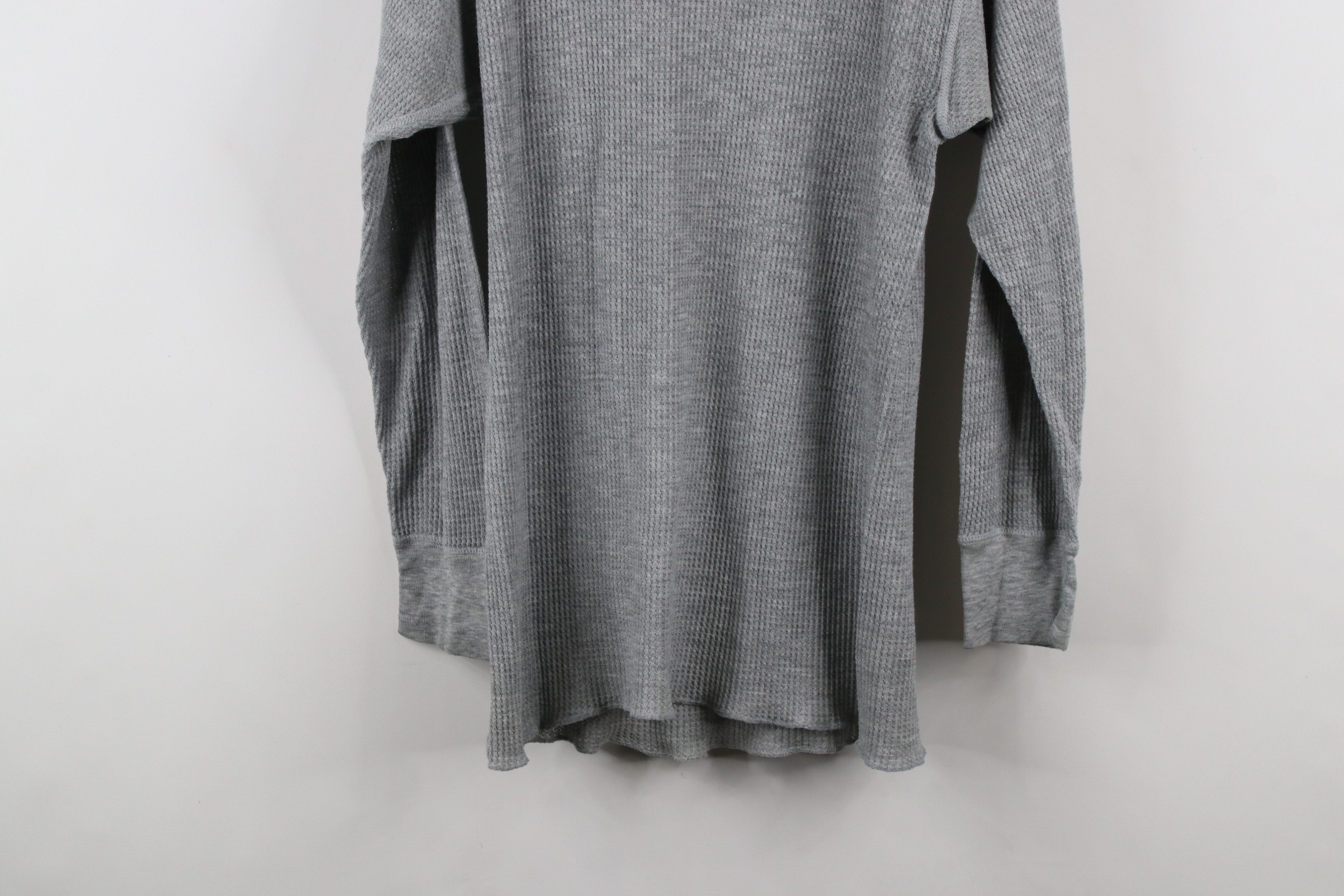 Vintage Vintage 70s Streetwear Thermal Waffle Knit T-Shirt Gray USA Size US XL / EU 56 / 4 - 12 Thumbnail