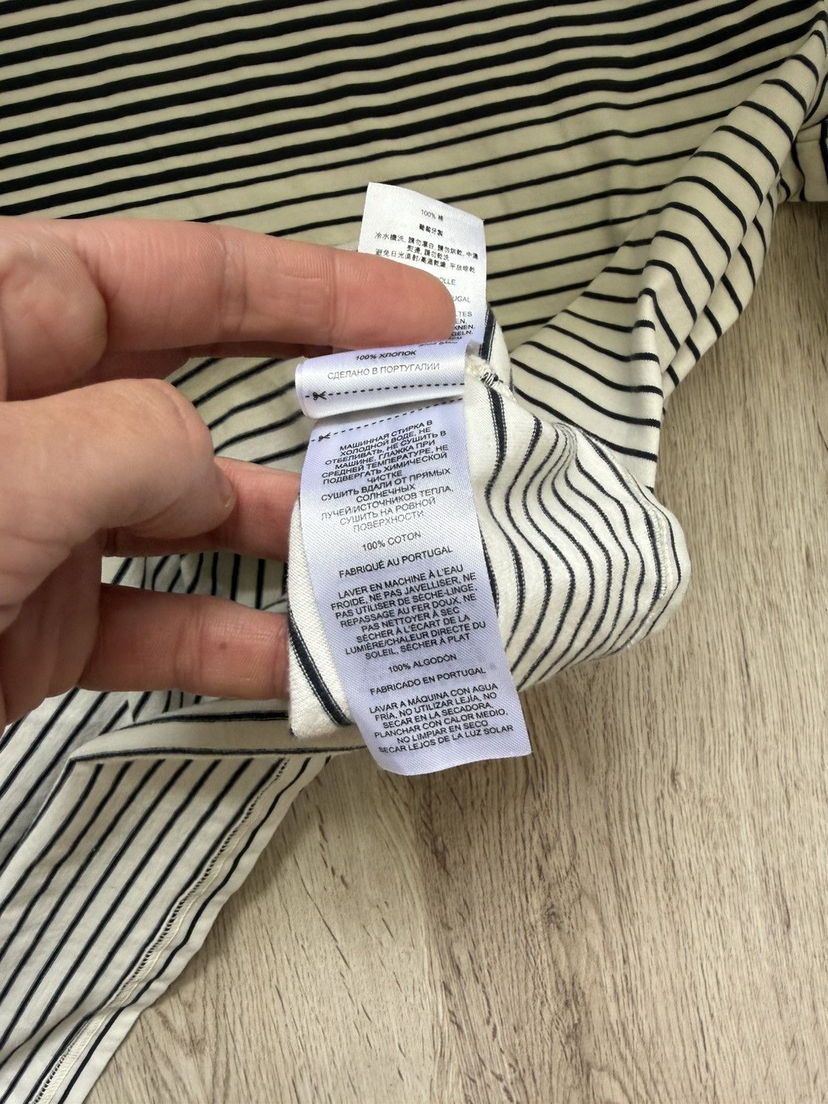 Mr P. Mr P Striped Long Sleeve T-Shirt XL White Blue MR PORTER Size US XL / EU 56 / 4 - 13 Thumbnail