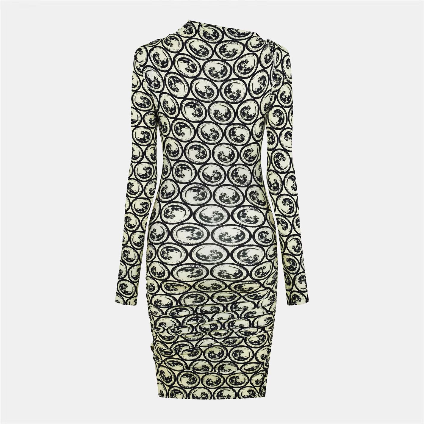 Off-White o1y1125 Mini Dress in White/Black Size L / US 10 / IT 46 - 2 Thumbnail