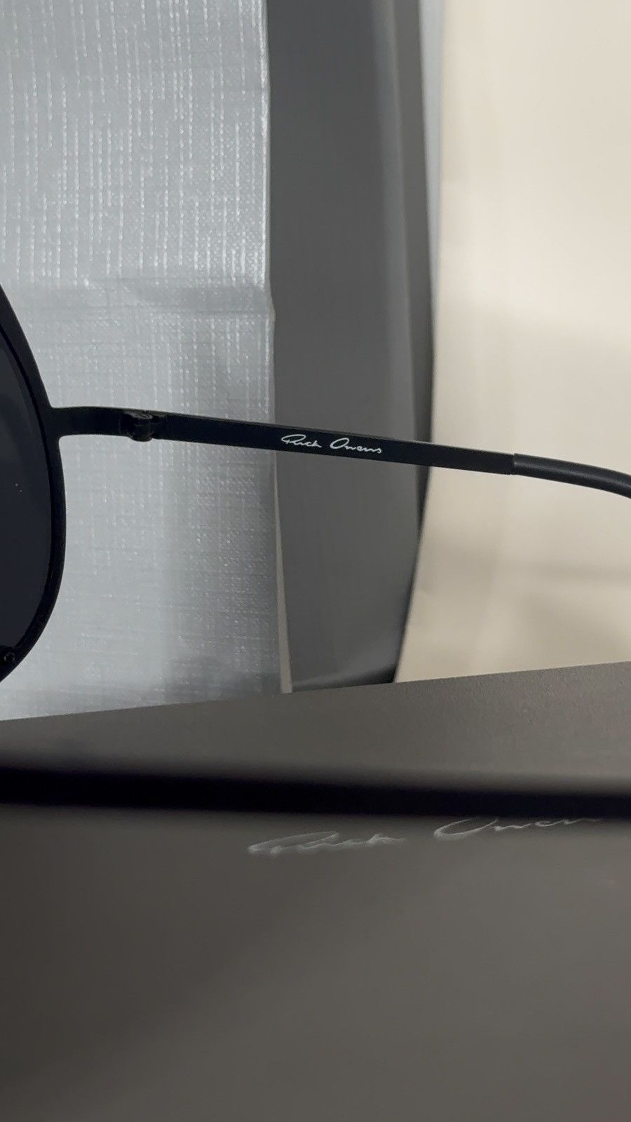 Rick Owens ✅ Rick Owens Mask Sunglasses Black Black Size ONE SIZE - 8 Thumbnail