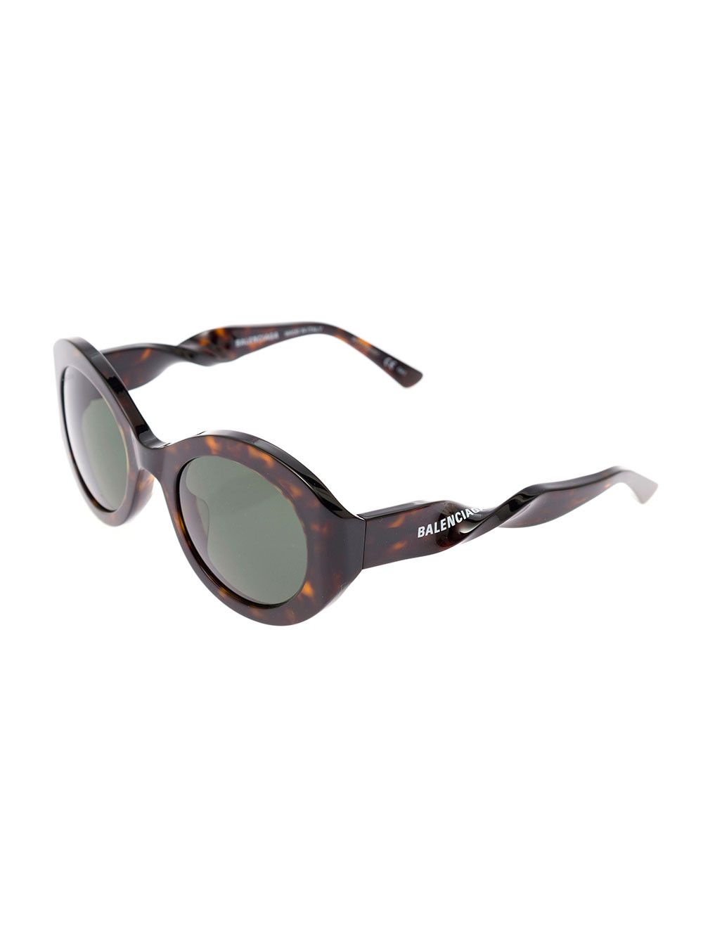 Balenciaga Balenciaga Woman's Twist Round Brown Acetate Sunglasses Size ONE SIZE - 1 Thumbnail
