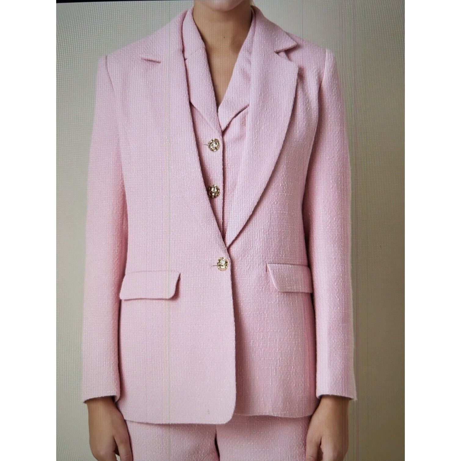 Other ENDLESS ROSE Womens Tweed Single Breasted Blazer Jacket Pink Size M / US 6-8 / IT 42-44 - 2 Thumbnail