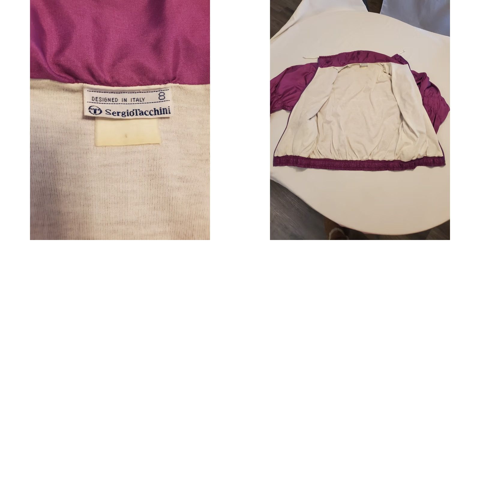 Sergio Tacchini VINTAGE Sergio Tacchini Track Jacket Womens Batwing 70s Purple Purple/Pink Full Zip Pockets Size 8 70s Theme Womens Size M / US 6-8 / IT 42-44 - 9 Thumbnail