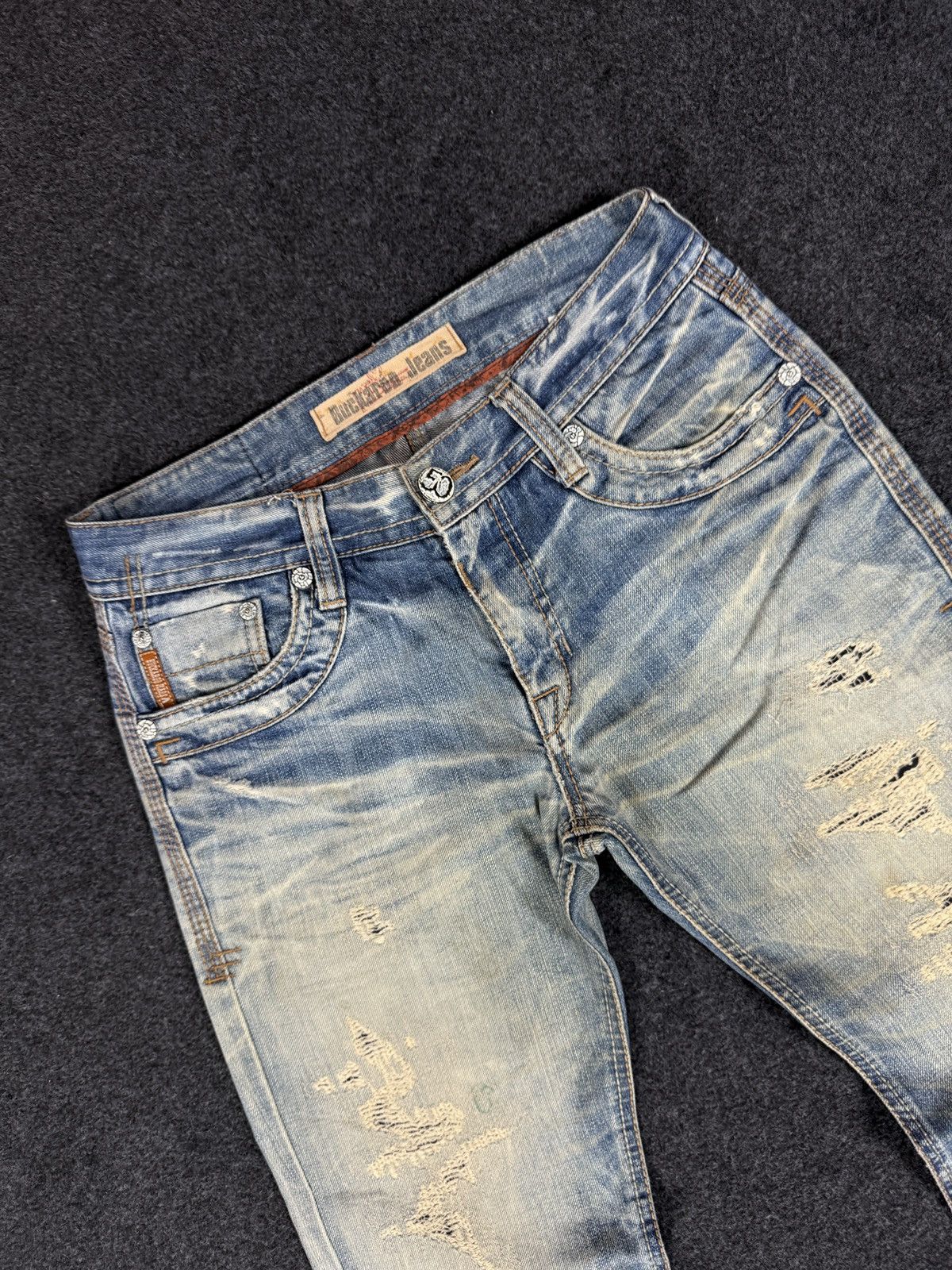 Other Rare Design Distressed Denim Buckaroo Jeans Size US 32 / EU 48 - 2 Thumbnail