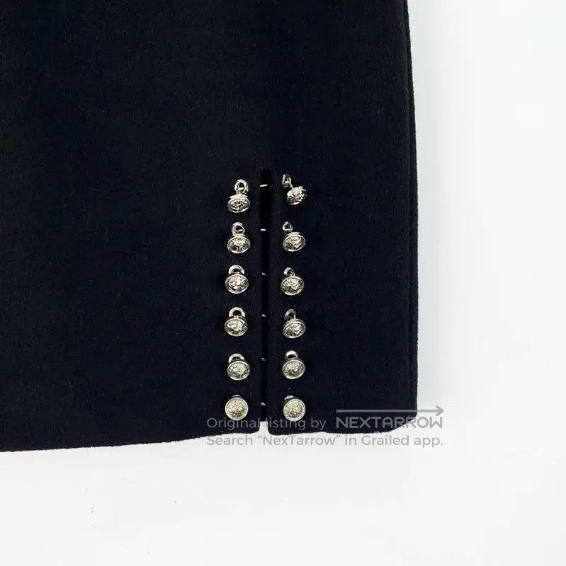 Versace Versace Black Wool Mini Skirt . Size 22" - 4 Thumbnail