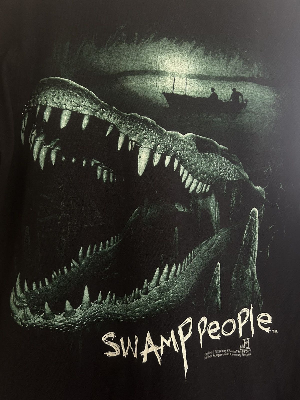Vintage 2011 Swamp People TV Show Promo Gator T-shirt Size US L / EU 52-54 / 3 - 4 Thumbnail
