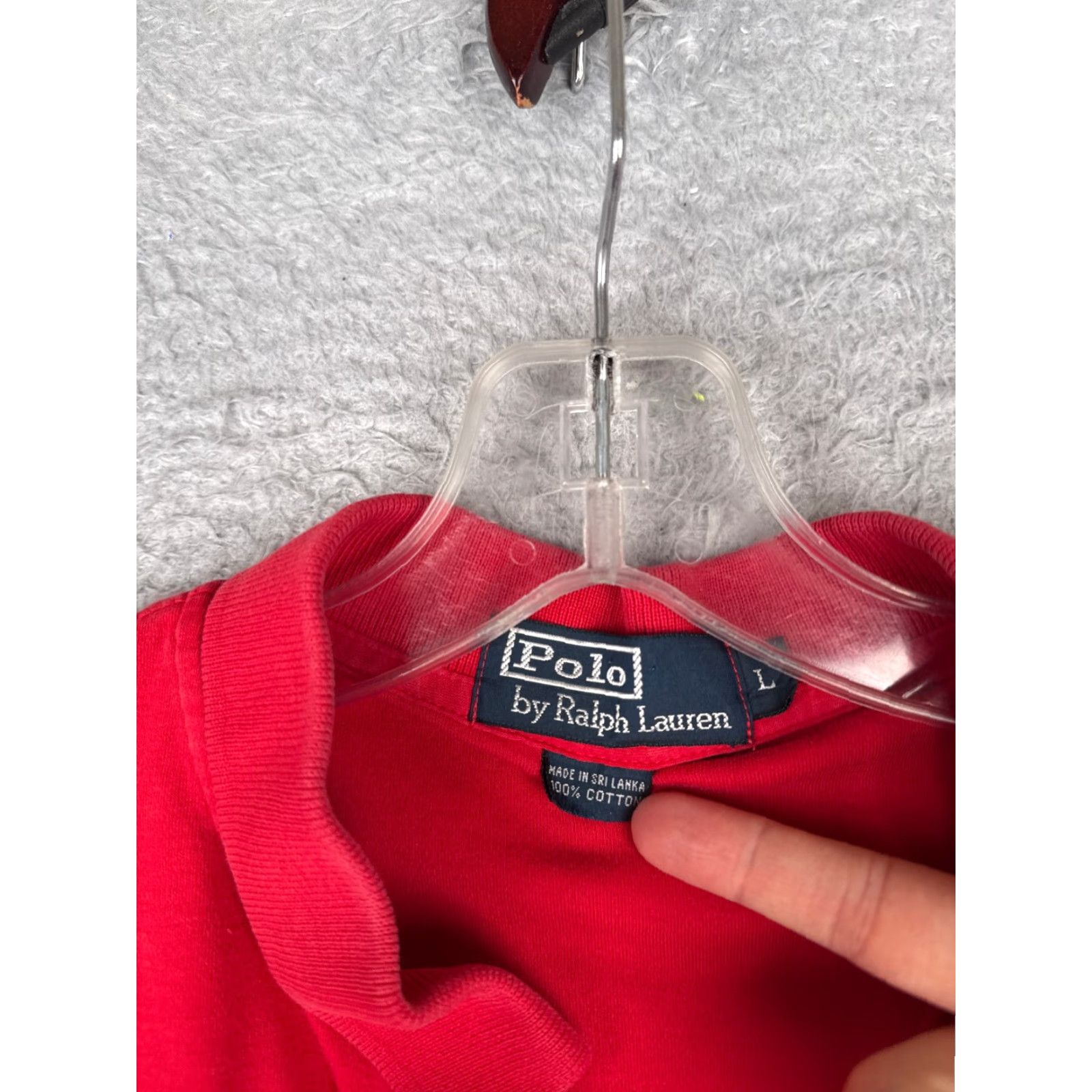 Ralph Lauren VINTAGE Ralph Lauren Polo Shirt Men L Red 100% Cotton Short Sleeve Logo Embroidered Button Collared Classic All Seasons Breathable Regular Size US L / EU 52-54 / 3 - 7 Thumbnail
