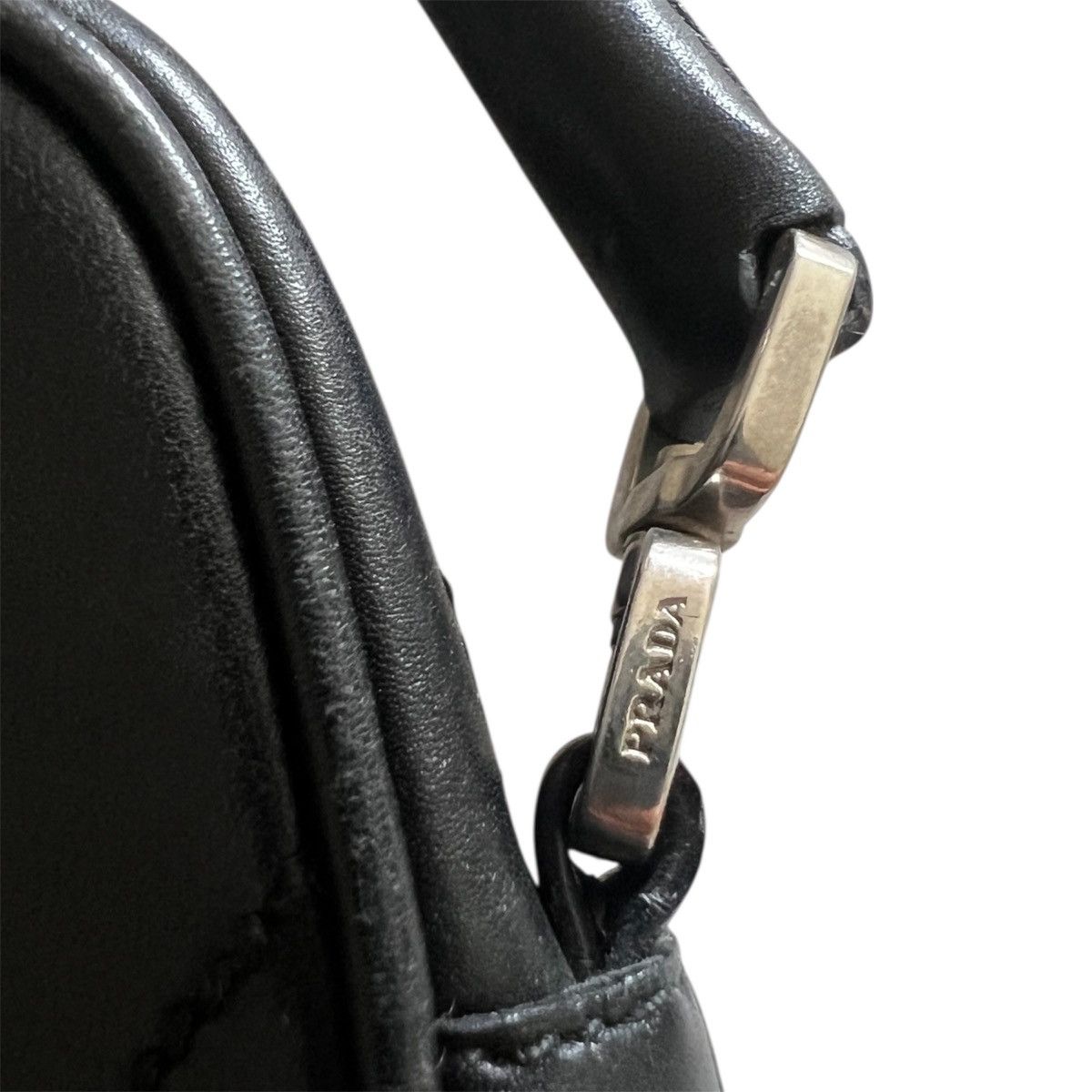 Prada Authentic Vintage PRADA Vitello Leather Shoulder Bag – Black Size ONE SIZE - 8 Thumbnail
