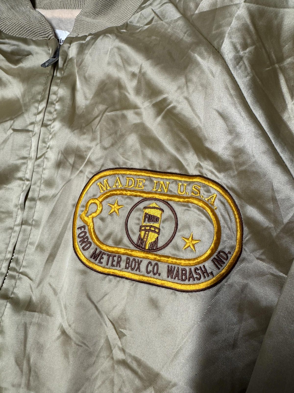 Designer Vintage Ford Meter Box Co. Indiana Satin Bomber Jacket Size US L / EU 52-54 / 3 - 4 Thumbnail