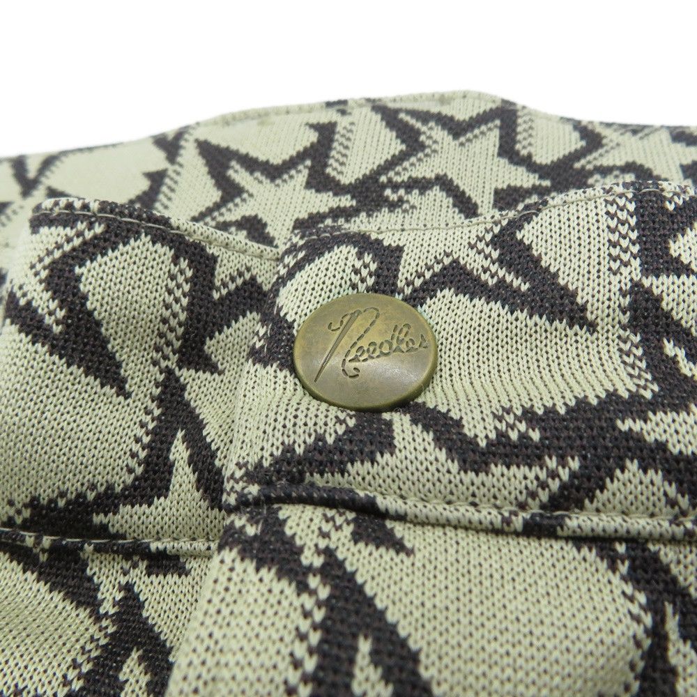 Needles Cropped Pants Boot-Cut Jean Poly Jacquard Beige Size US 31 - 5 Thumbnail