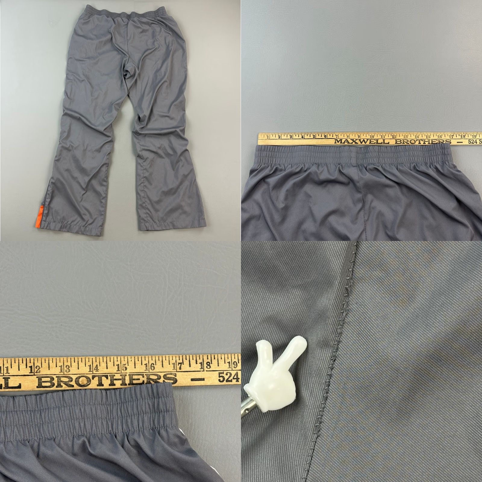 Nike VINTAGE Nike Track Pants Women L Gray Baggy Fleece Lined Ankle Zip Y2K Size 36" / US 14 / IT 50 - 9 Thumbnail