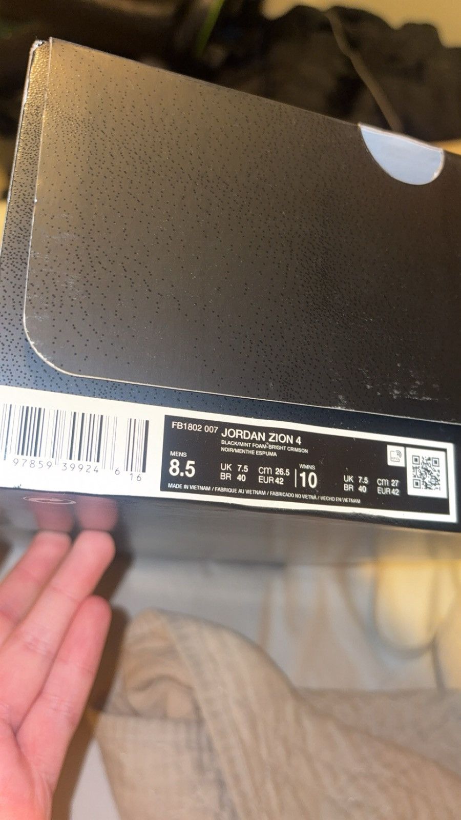 Jordan Brand Jordan Zion 4 basketball shoes in the Black/ Mint Foam Size US 8.5 / EU 41-42 - 7 Thumbnail