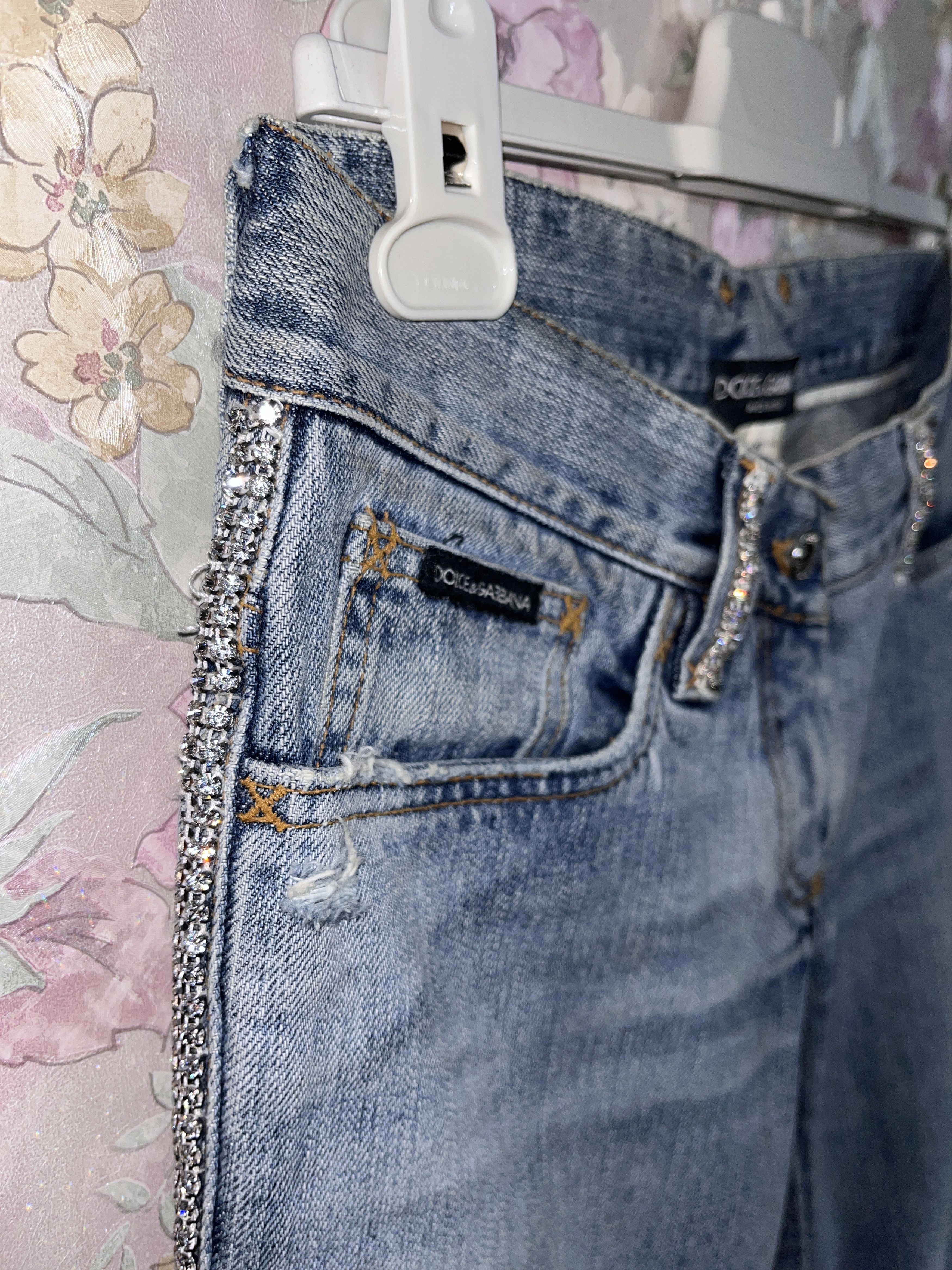 Dolce & Gabbana Dolce&Gabbana Spring Summer Denim Pants Jeans Swarovski Size 27" / US 4 / IT 40 - 9 Thumbnail