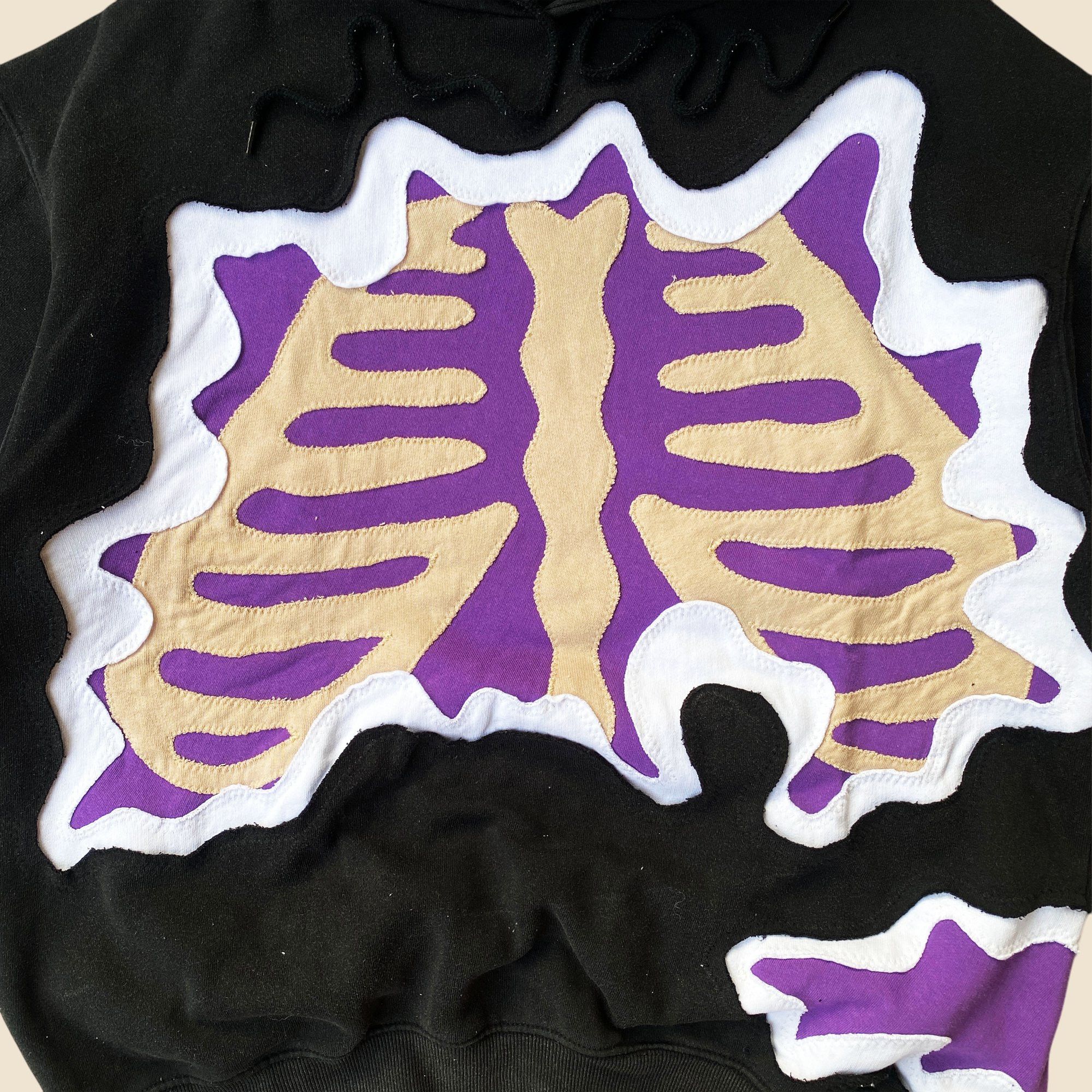 Handmade × Japanese Brand 1 OF 1 REWORKED SKELETON FLOW PATTERN HOODIE SIZE M Size US M / EU 48-50 / 2 - 4 Thumbnail