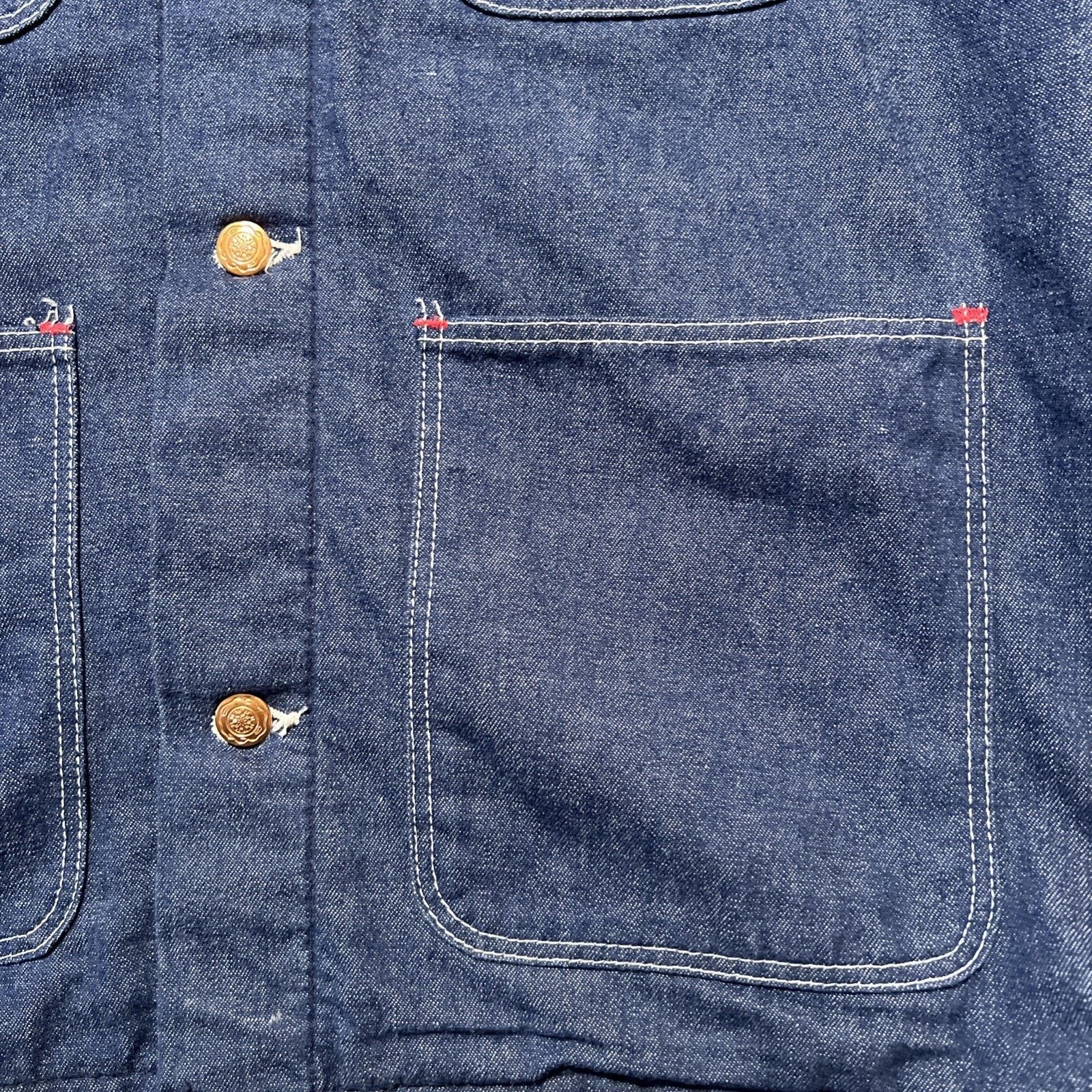 Sears Vintage 50s Lined Dark Denim Prison Stencil Chore Jacket XL Size US XL / EU 56 / 4 - 4 Thumbnail