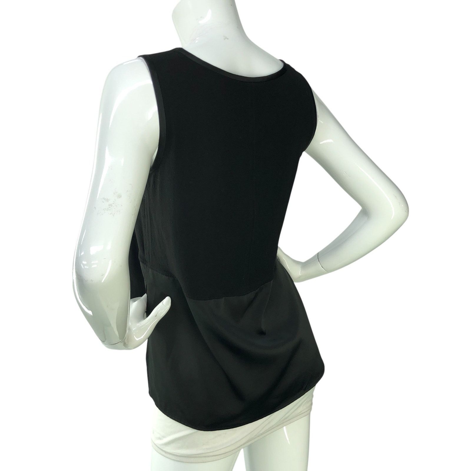 Lafayette 148 Lafayette 148 Sz P US XS Top Mixed Media Tank Satin Stretch Size XS / US 0-2 / IT 36-38 - 6 Thumbnail