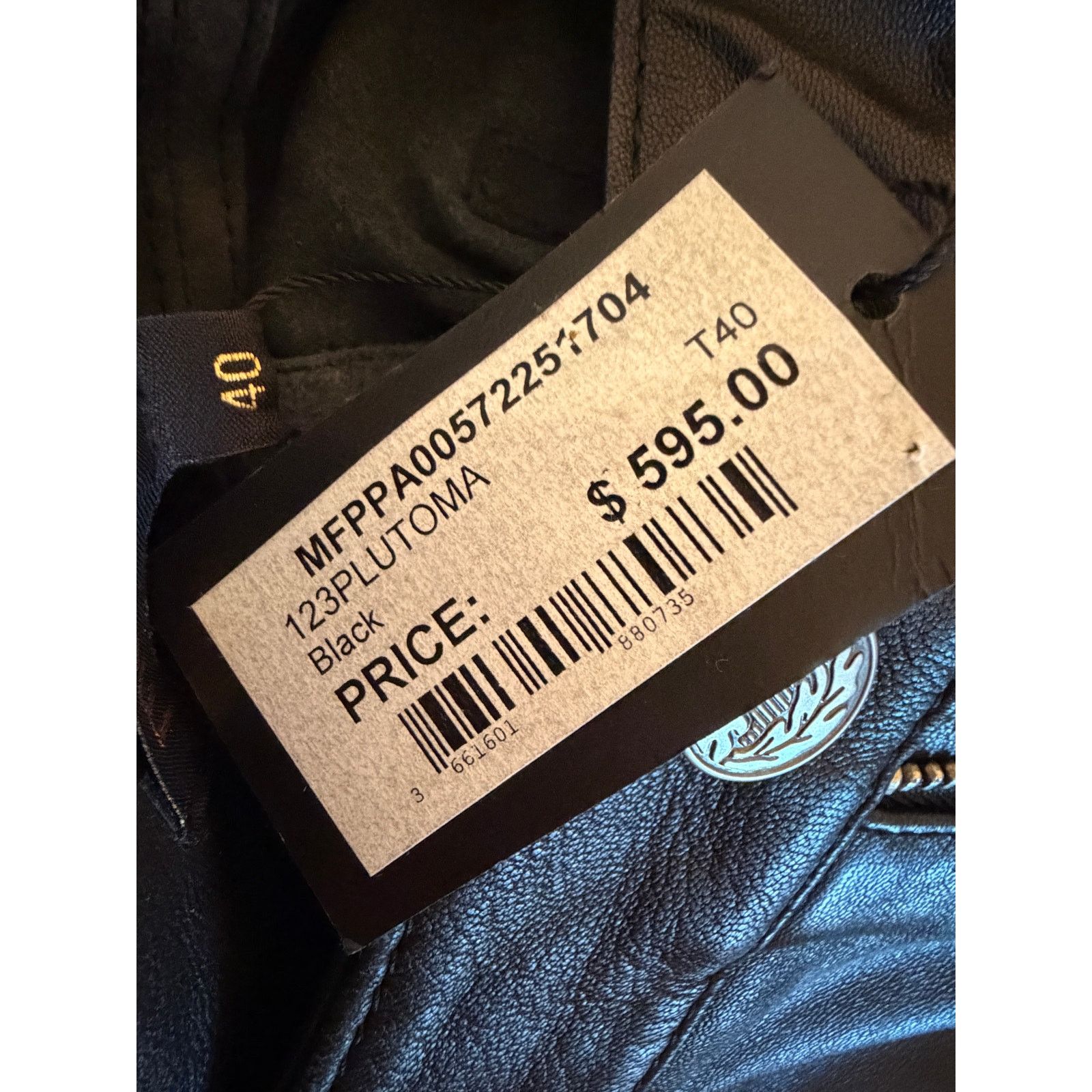 Maje Maje NWT Black Sheepskin Leather trousers Size 31" - 7 Thumbnail