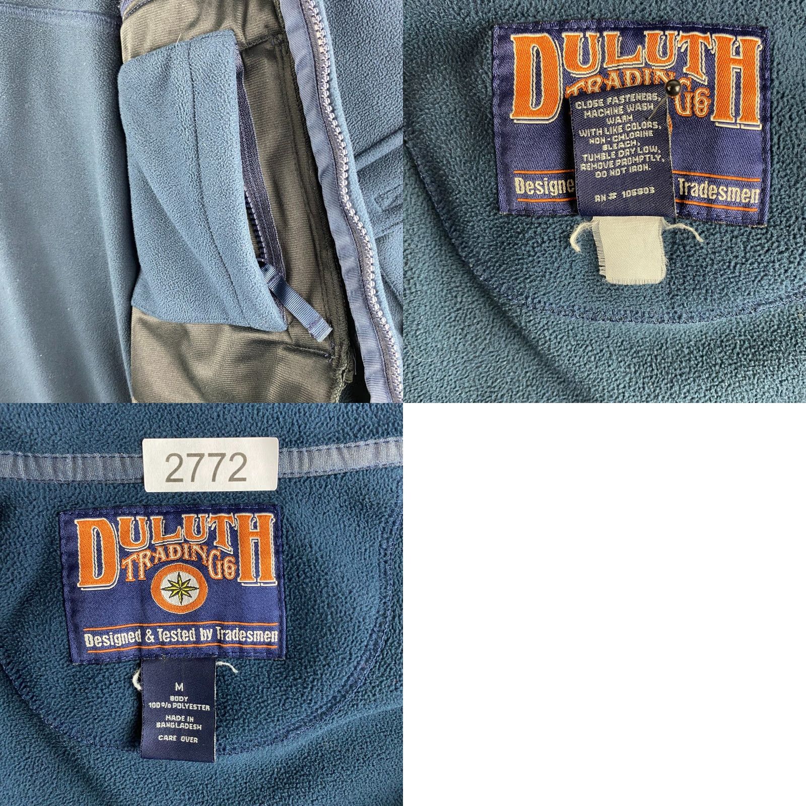 Vintage VINTAGE Duluth Sweater Mens M Blue Full Zip Fleece Work Wear Pockets Size US M / EU 48-50 / 2 - 11 Thumbnail
