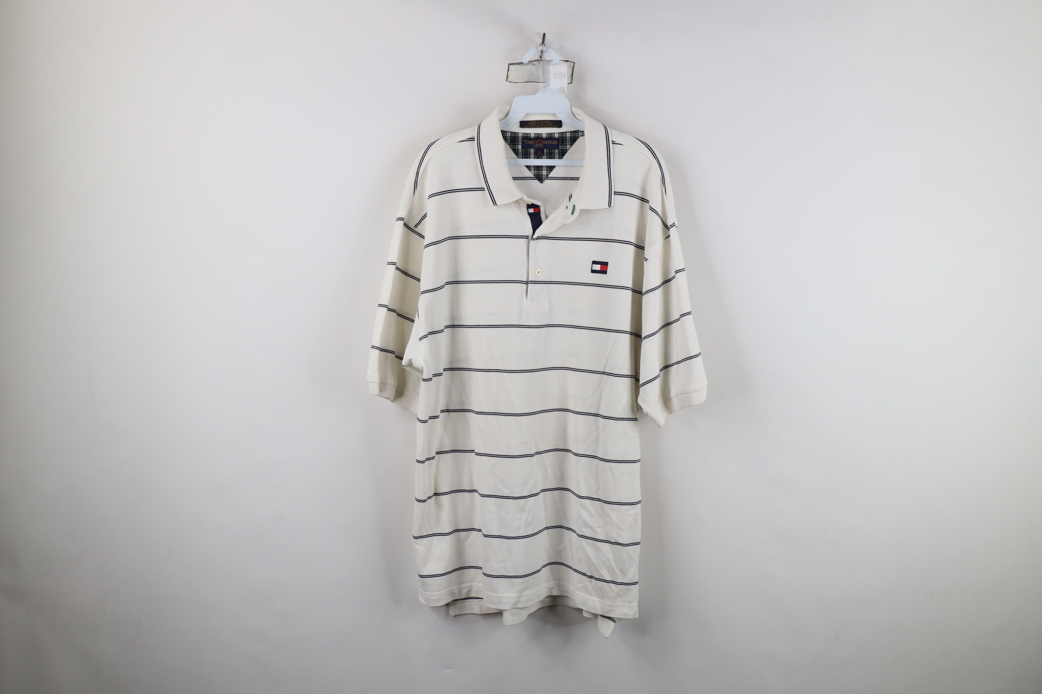Tommy Hilfiger Vintage 90s Tommy Hilfiger Golf Pique Cotton Knit Polo Shirt Size US XL / EU 56 / 4 - 1 Thumbnail