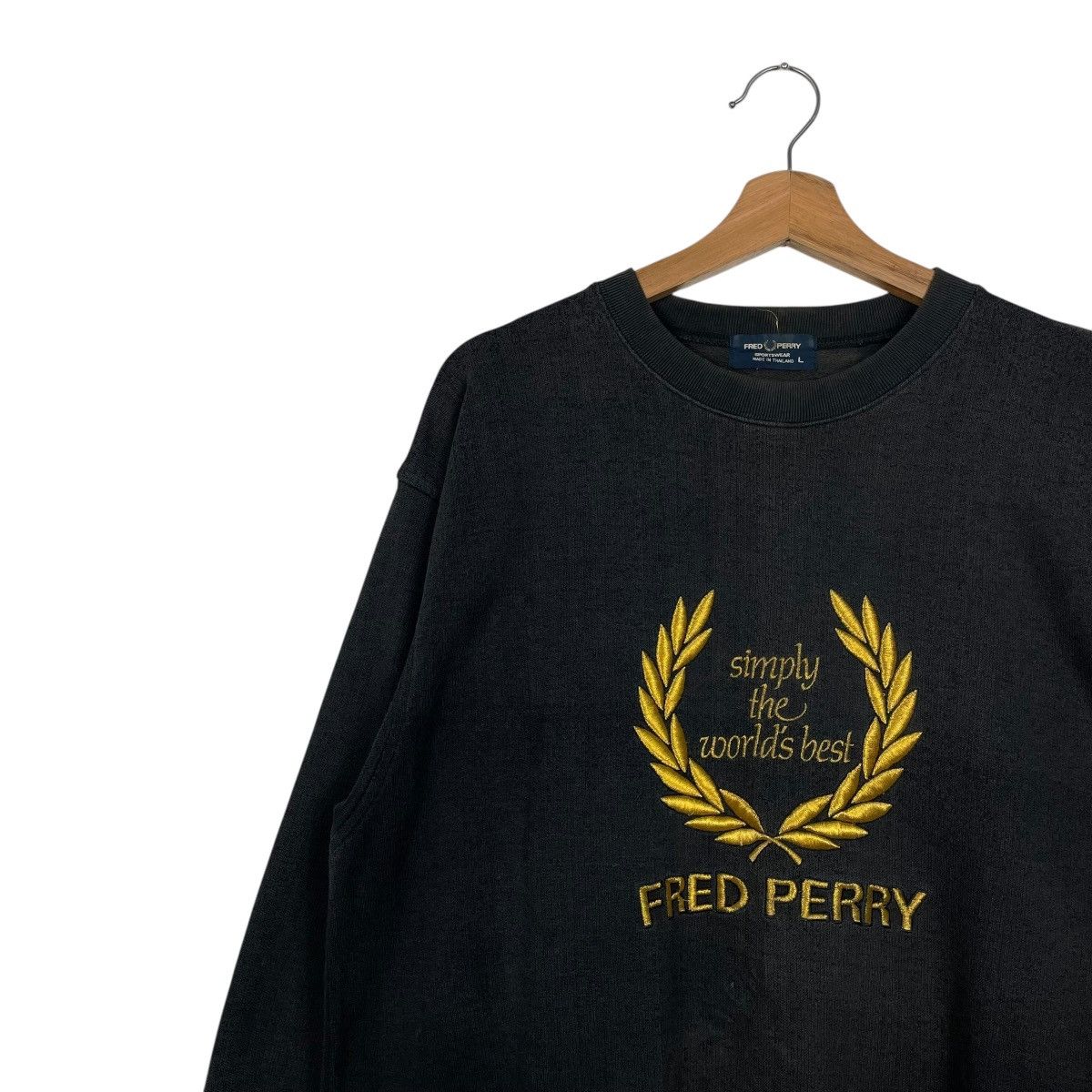 Fred Perry Vintage Fred Perry Big Logo Crewneck Sweatshirt Size US L / EU 52-54 / 3 - 6 Thumbnail