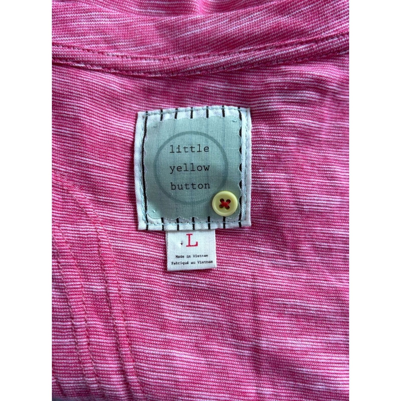Anthropologie Little Yellow Button Anthropologie Pink Winding Road Tank Top Women's Large NWOT Sleeveless Cotton Scoop Neck Shirt Size L / US 10 / IT 46 - 4 Thumbnail