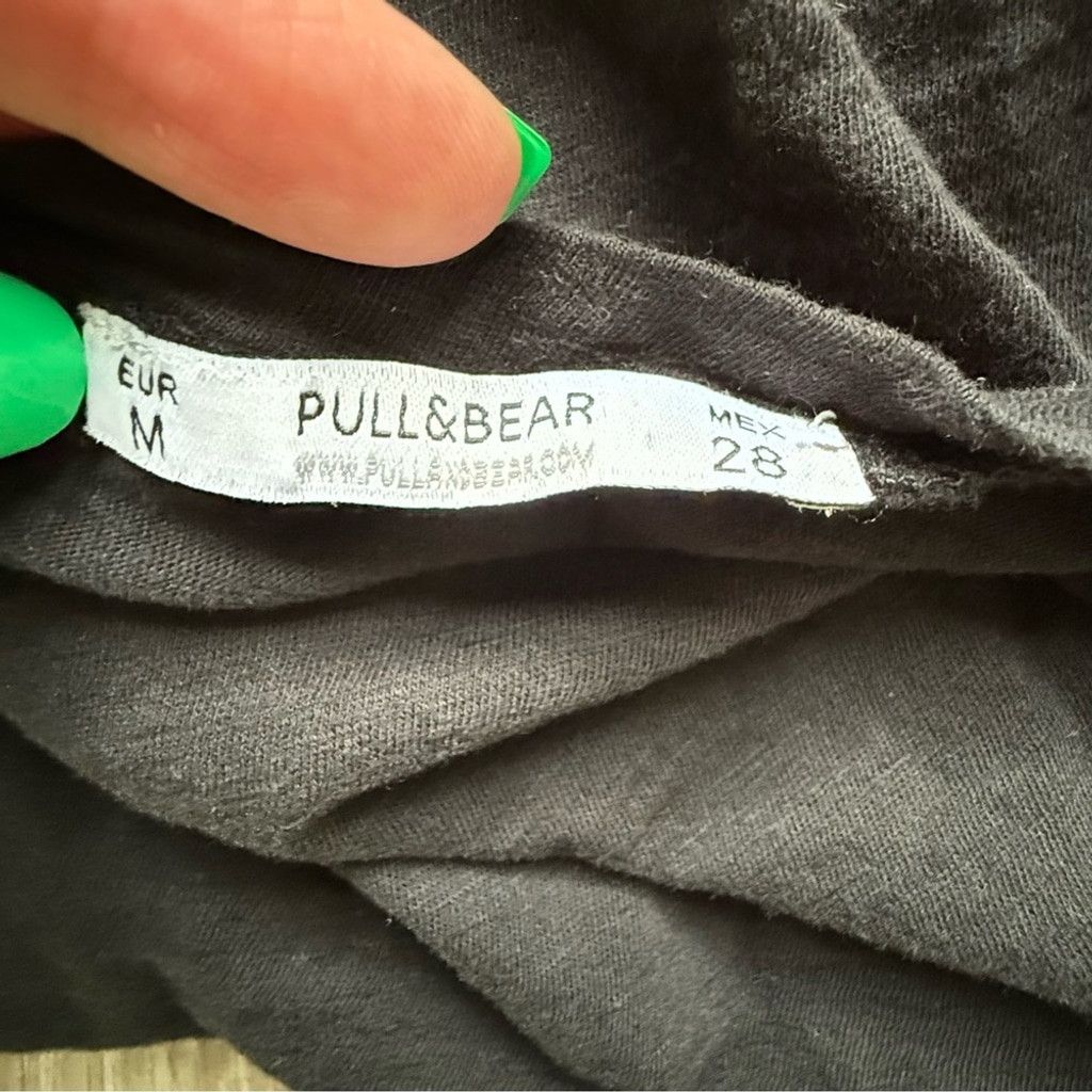 Pull & Bear Pull&Bear Black Muscle Tee with Tie Front Size M / US 6-8 / IT 42-44 - 6 Thumbnail