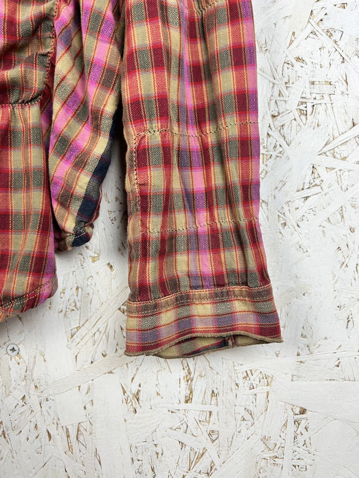 Marithe + Francois Girbaud Vintage Le Jean Marithe Francois Girbaud Checkered Blouse Size L / US 10 / IT 46 - 3 Thumbnail