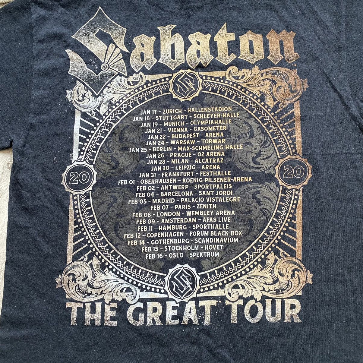 Band Tees SABATON Y2K THE GREAT TOUR SOLDER PRINT T SHIRT Size US M / EU 48-50 / 2 - 4 Thumbnail