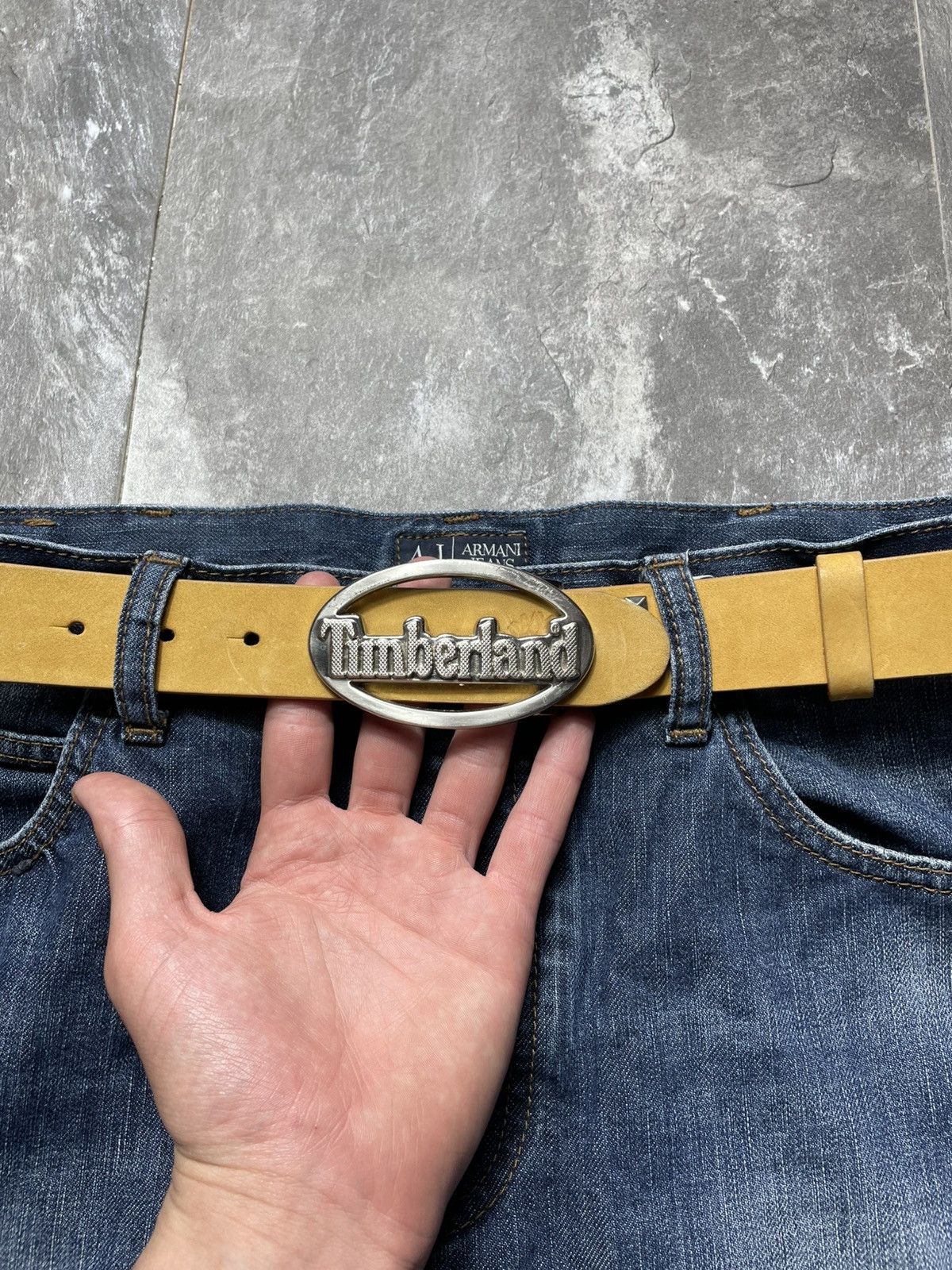 Timberland Vintage Timberland Big Logo Nubuck Leather Belt Rare Size ONE SIZE - 10 Thumbnail