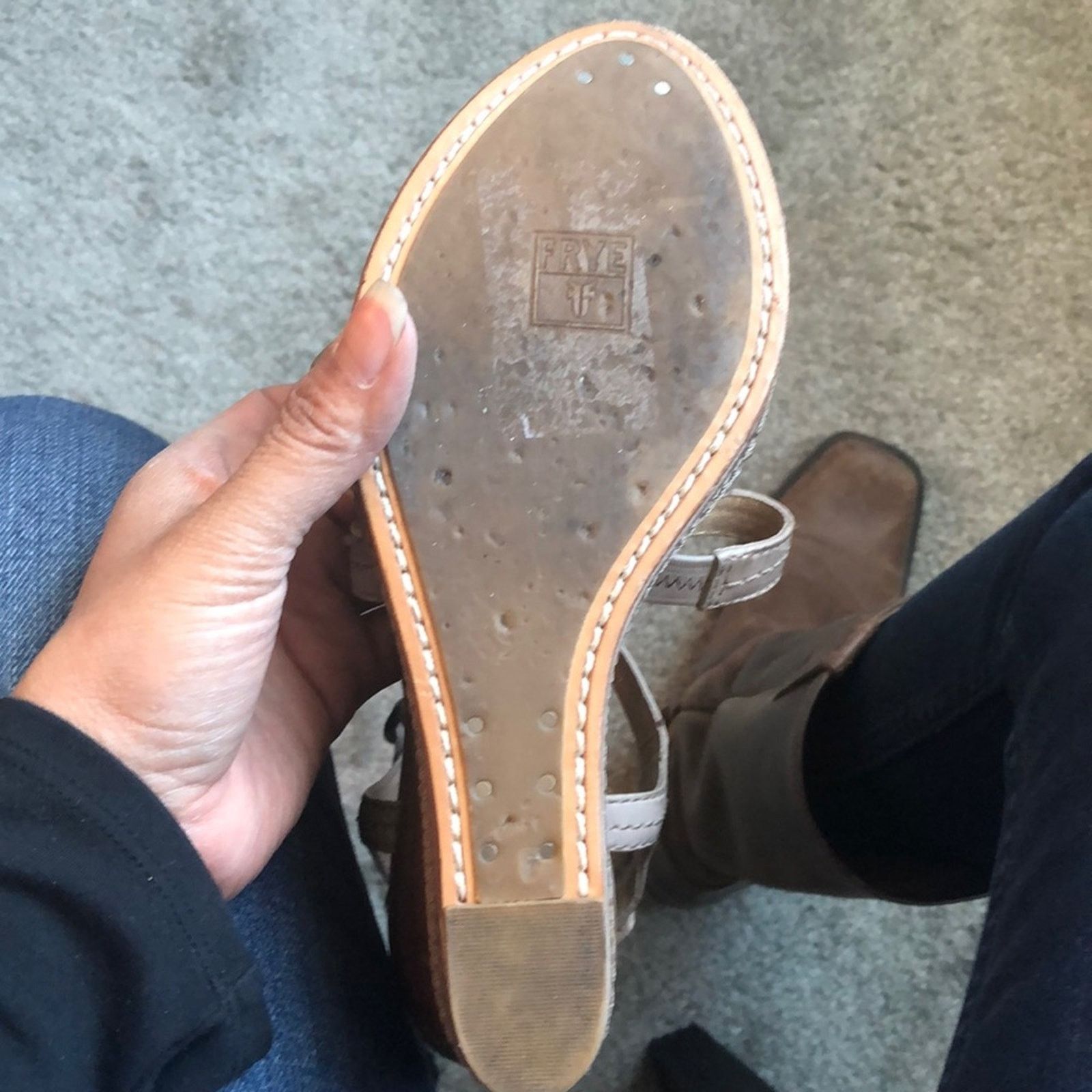 Frye Frye Corrina Stich leather wedge western bohemian sz 9.5 Size US 9.5 / IT 39.5 - 9 Thumbnail