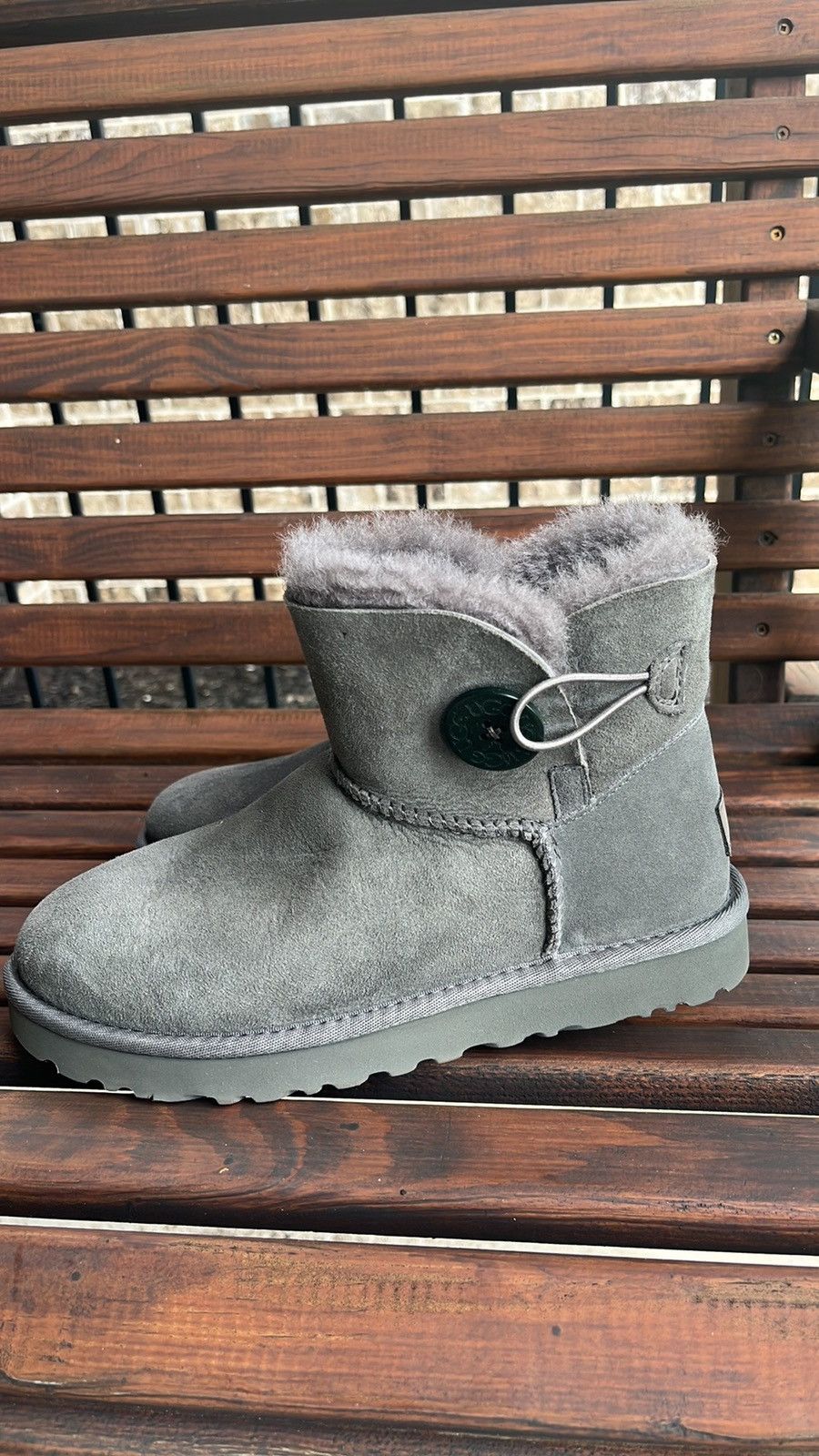 Ugg UGG Mini Bailey Button II Gray Boots New Size US 6 / IT 36 - 2 Thumbnail