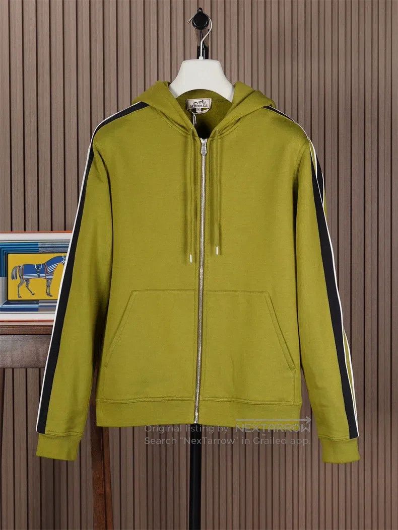 Hermes Hermes Mustard Color Hooded Sportswear Size US L / EU 52-54 / 3 - 1 Thumbnail