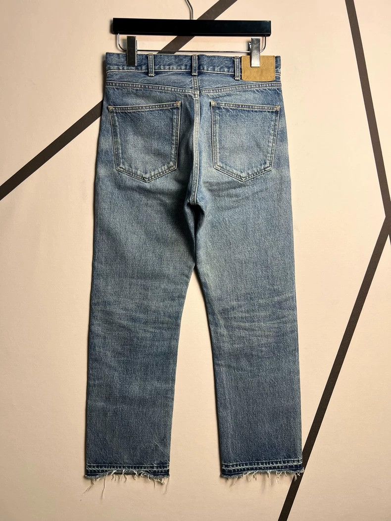 Celine CELINE Straight blue jeans with fringed edges Size 26" / US 2 / IT 38 - 2 Thumbnail
