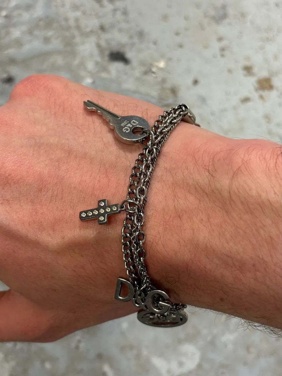 Dolce & Gabbana Dolce & Gabbana Silver Metal Charm Bracelet Size ONE SIZE - 3 Thumbnail
