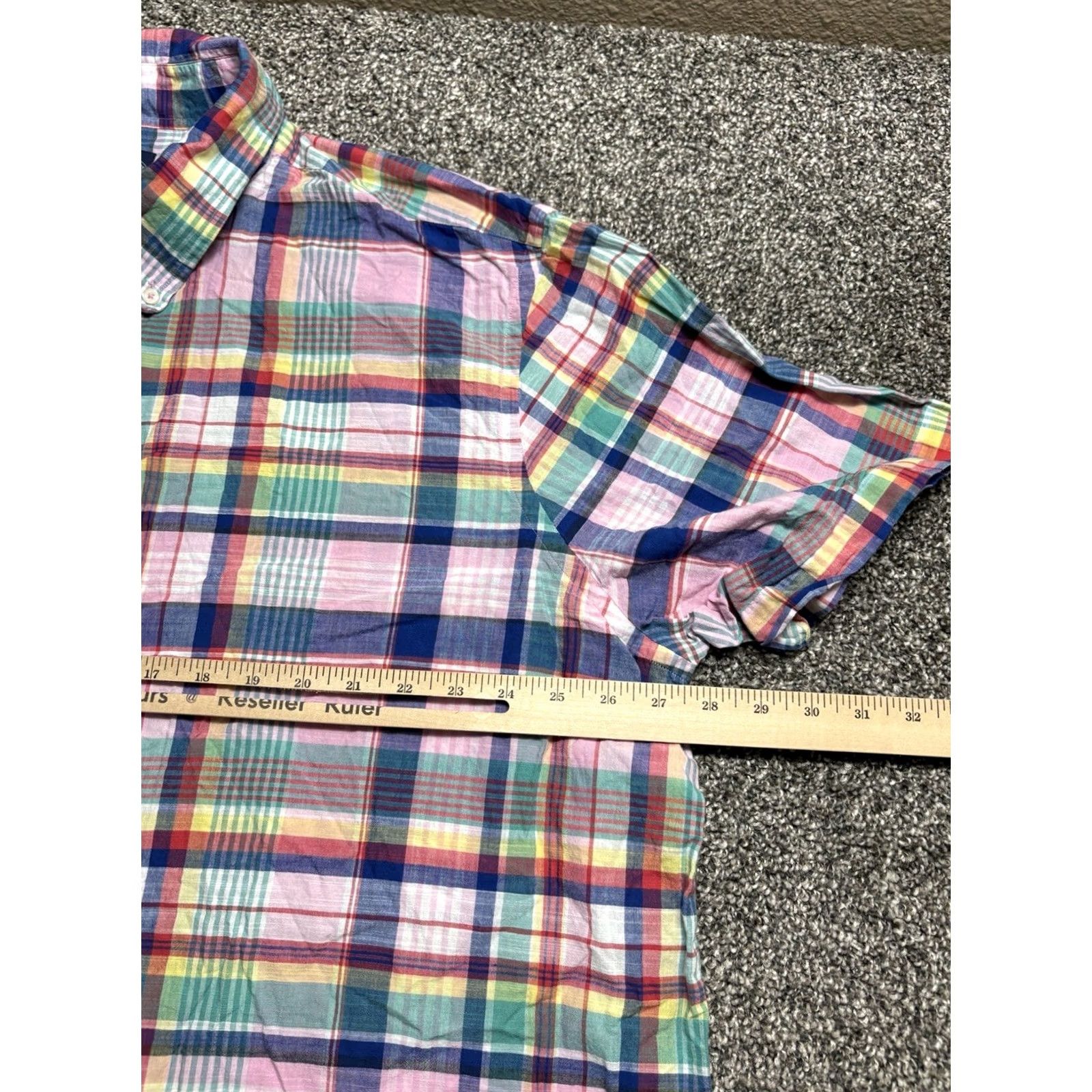 Brooks Brothers Brooks Brothers Pink Plaid Button Short Sleeve Lightweight Shirt Mens 2XLT Tall Size US XXL / EU 58 / 5 - 4 Thumbnail