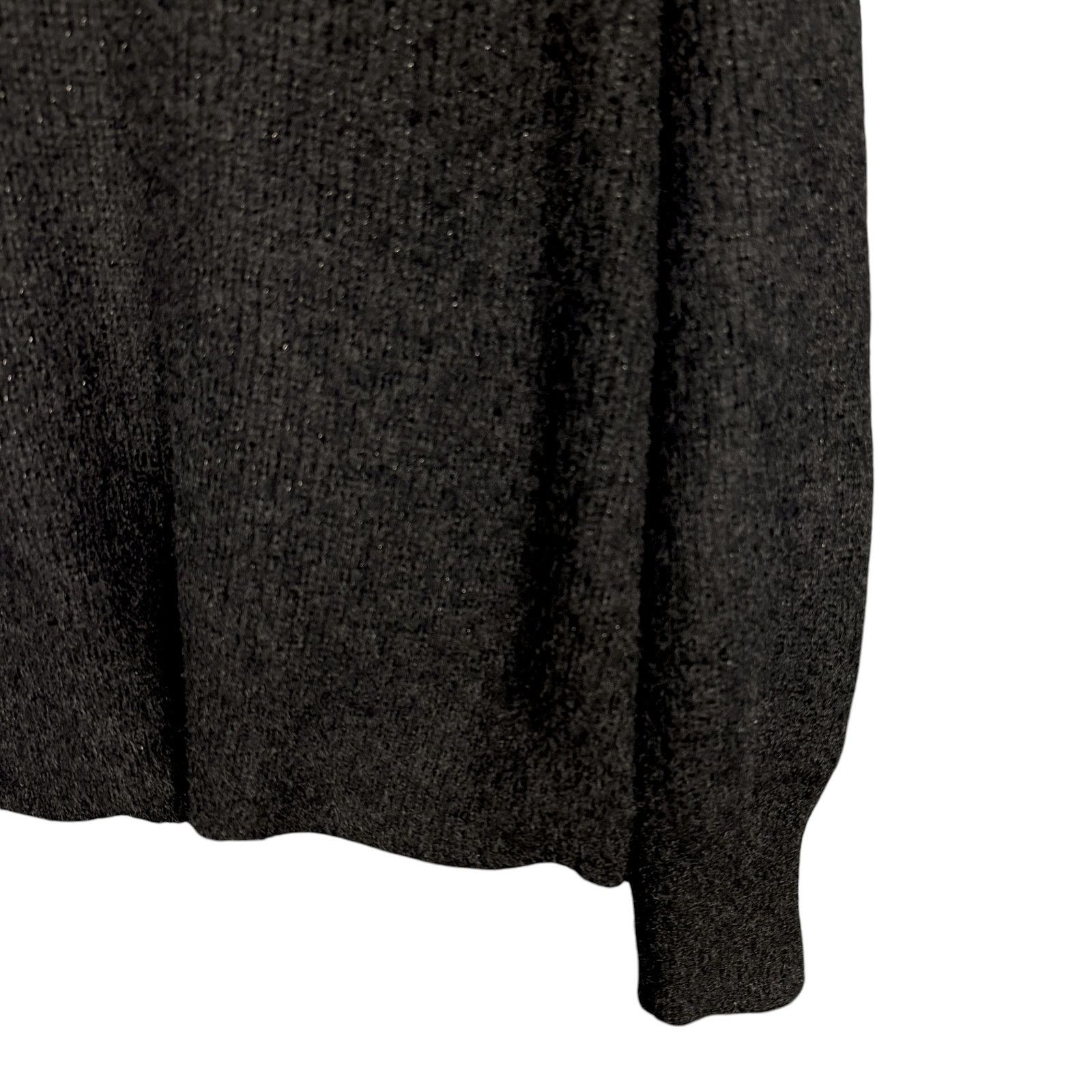 Madewell Madewell Women's Large Black Ribbed Funnel Neck Sweater Size L / US 10 / IT 46 - 6 Thumbnail