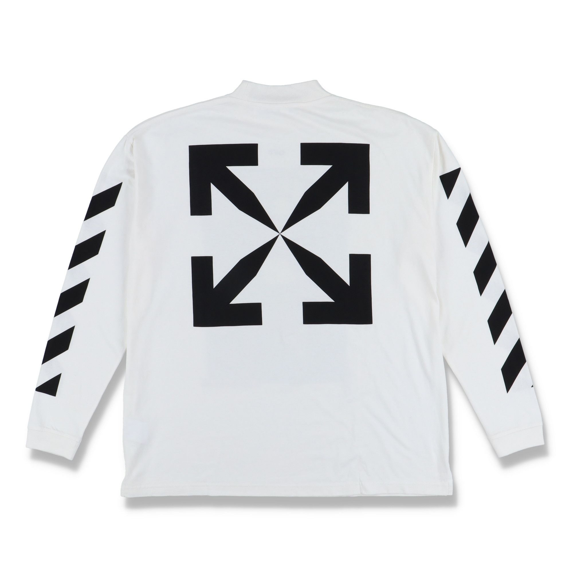 Off-White White Mona Lisa Oversized Long Sleeve Mock Neck T-Shirt Size US M / EU 48-50 / 2 - 7 Thumbnail