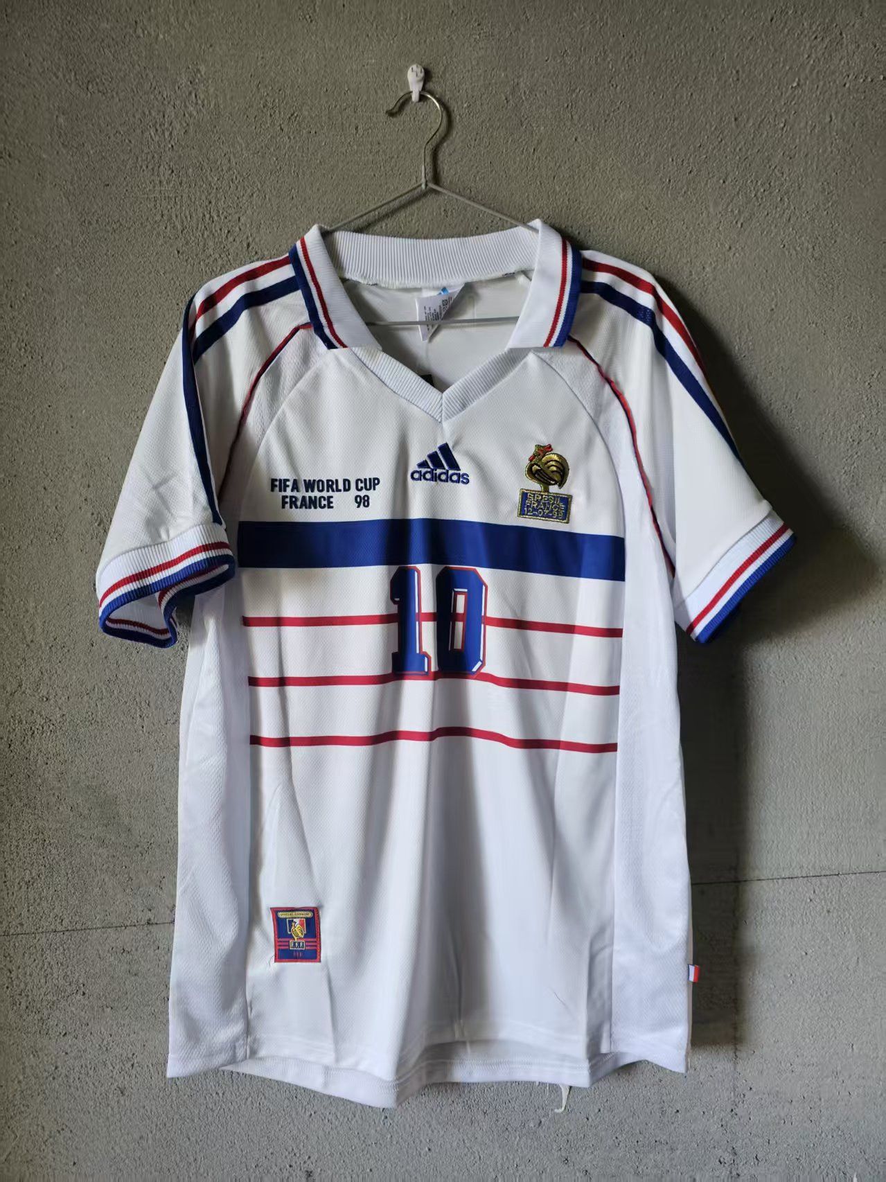 1998 France 10 Zidane Jersey Away