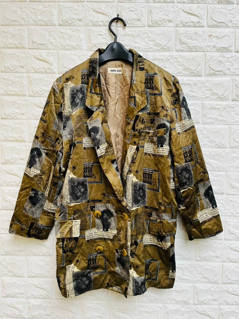 image of Vintage Alpha Club Japanese Designer Fashion Style, Men's (Size Medium)