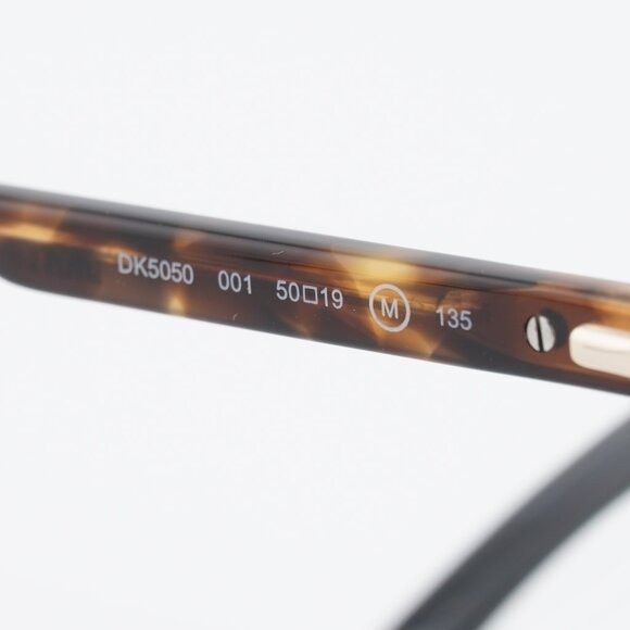 DKNY DKNY DK5050 001 Eyeglasses - Black/Havana 50mm Round Frame Size ONE SIZE - 4 Thumbnail