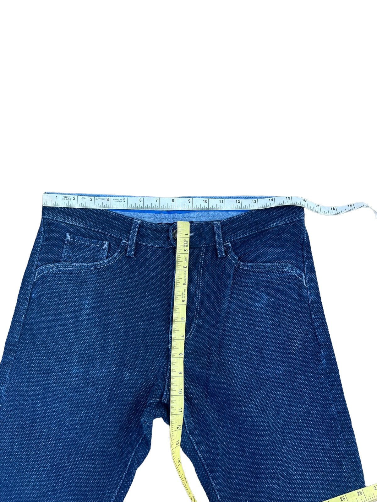 Freewheelers GRAPH ZERO Made in Japan Knackered Indigo Blue Sashiko Jeans Size US 32 / EU 48 - 3 Thumbnail