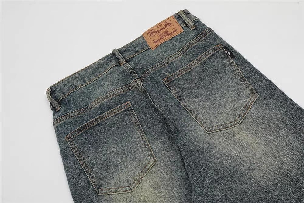Japanese Brand × Jean Men's distressed contrast washed jeans Size US 32 / EU 48 - 4 Thumbnail