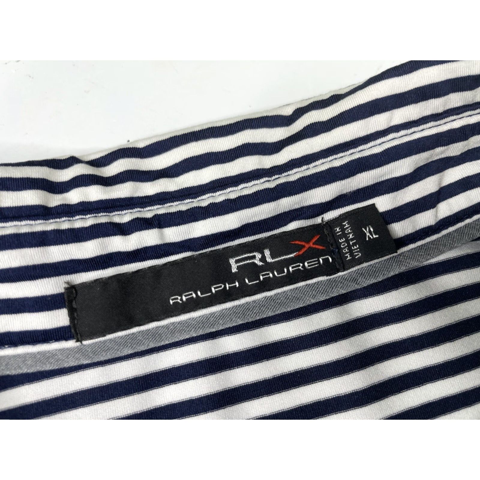 RLX Ralph Lauren RLX Ralph Lauren Polo Golf Shirt Mens XL Striped Short Sleeve Collared Logo Multicolor Activewear Casual Shirt Size US XL / EU 56 / 4 - 3 Thumbnail