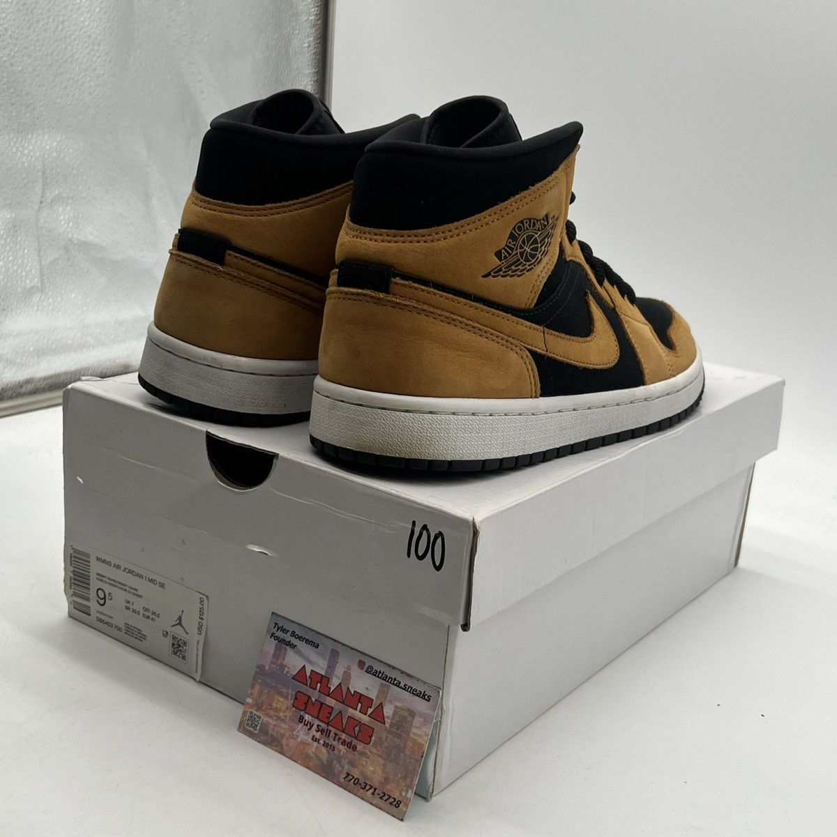 Nike Wmns air Jordan 1 mid desert ochre Size US 9.5 / IT 39.5 - 5 Thumbnail