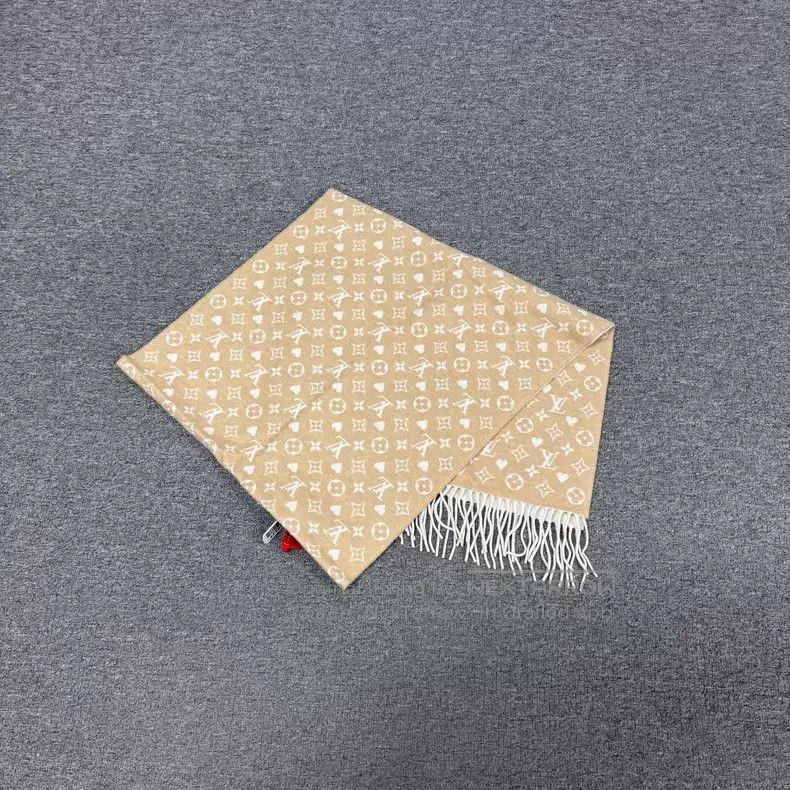 Louis Vuitton Louis Vuitton Cashmere full print presbyopic tassel double Size ONE SIZE - 2 Thumbnail
