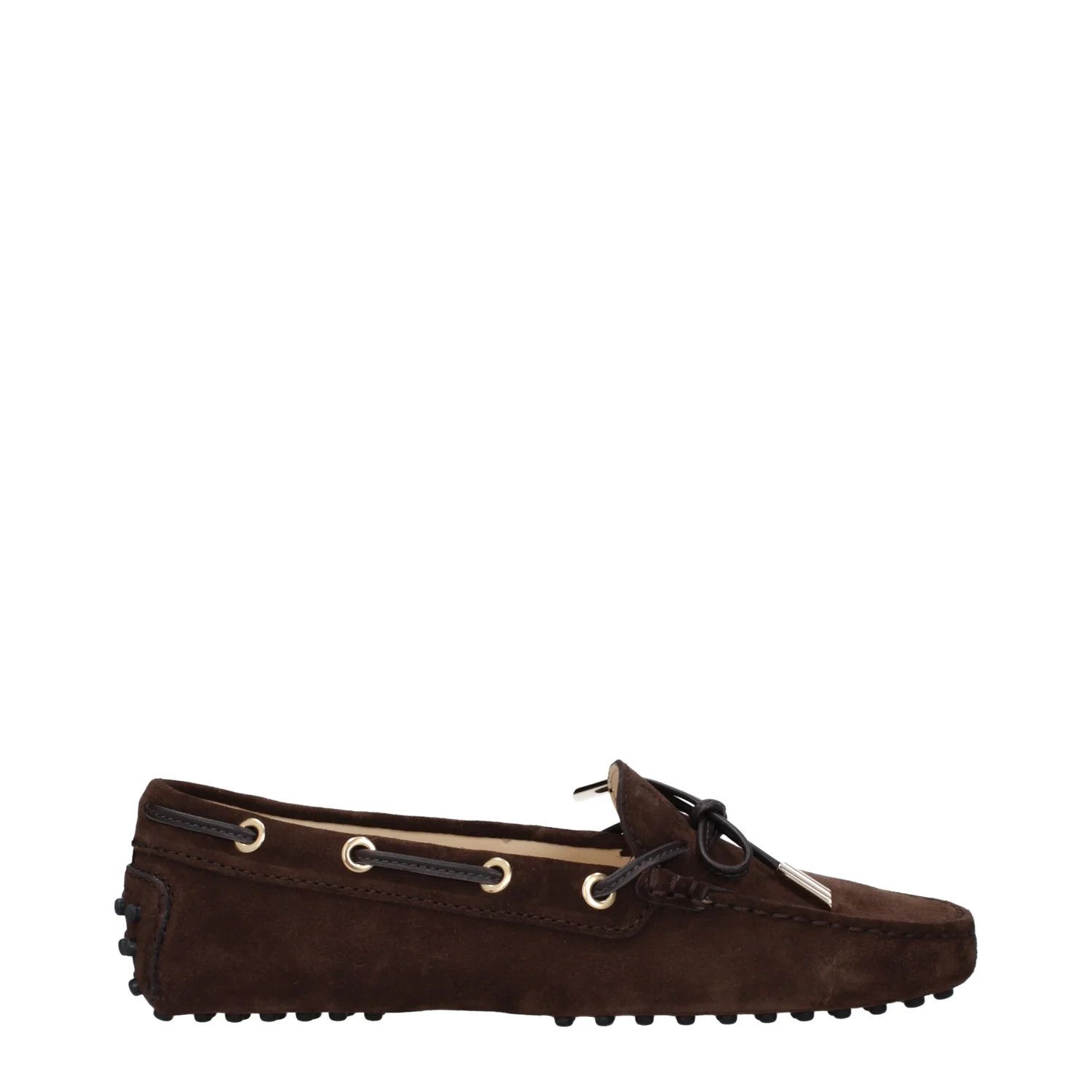 ob1o1e1224 Suede Loafers in Brown