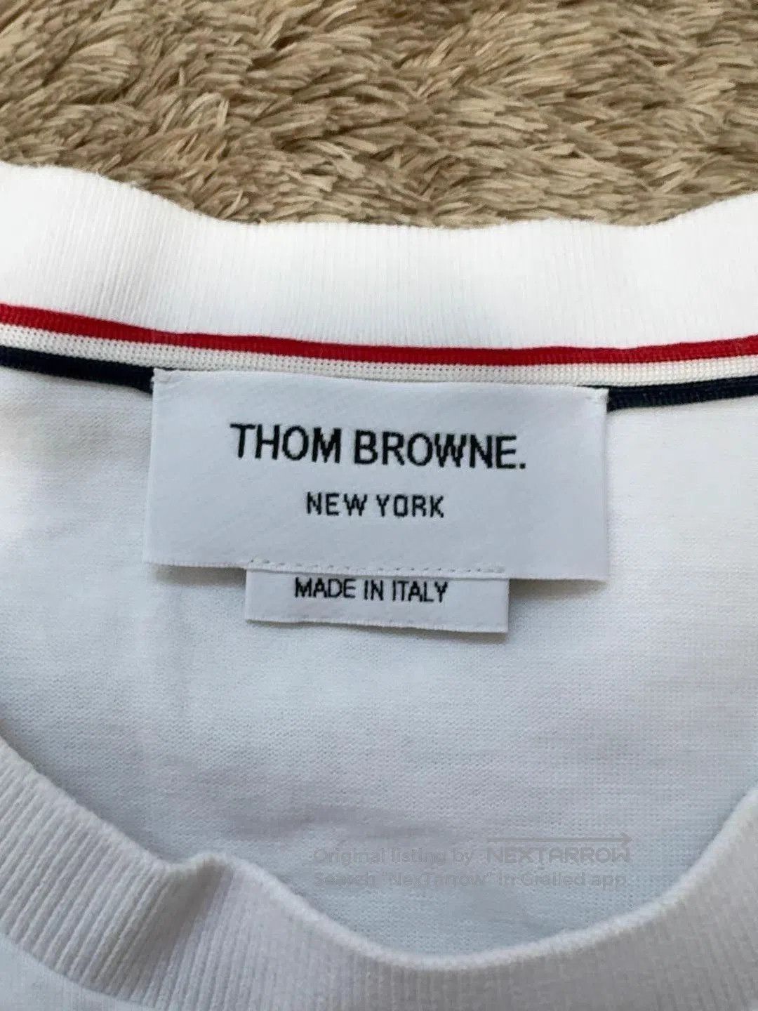 Thom Browne White Short Sleeve T-Shirt with Dog Embroidery. Size US L / EU 52-54 / 3 - 4 Thumbnail